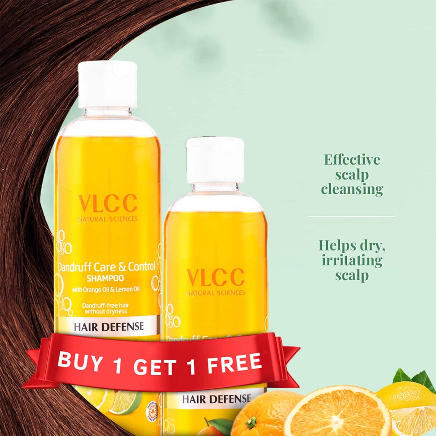 VLCC Dandruff Care and Control & Nourishing and Silky Shine Shampoo Combo