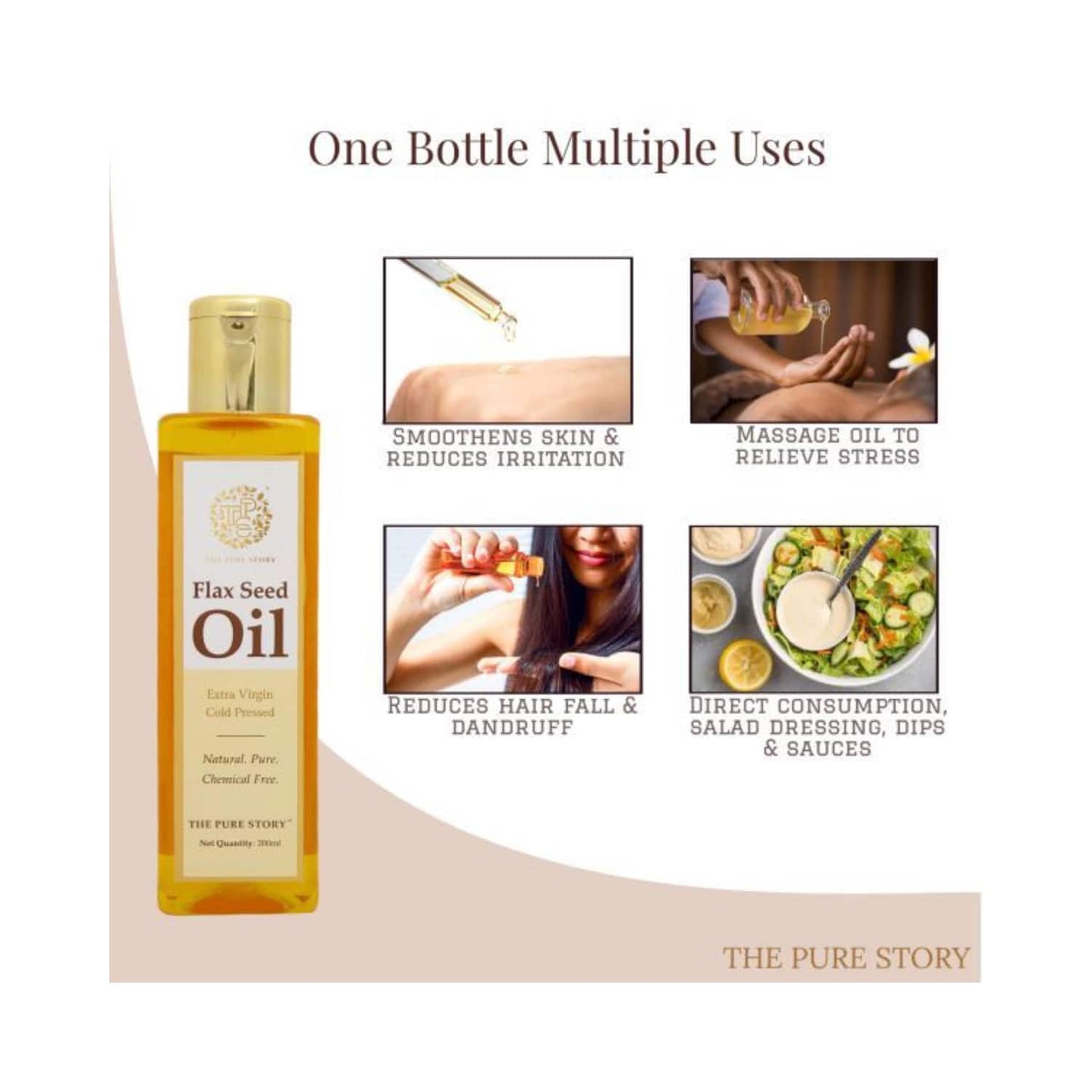 The Pure Story flaxseed Oil (200ml)