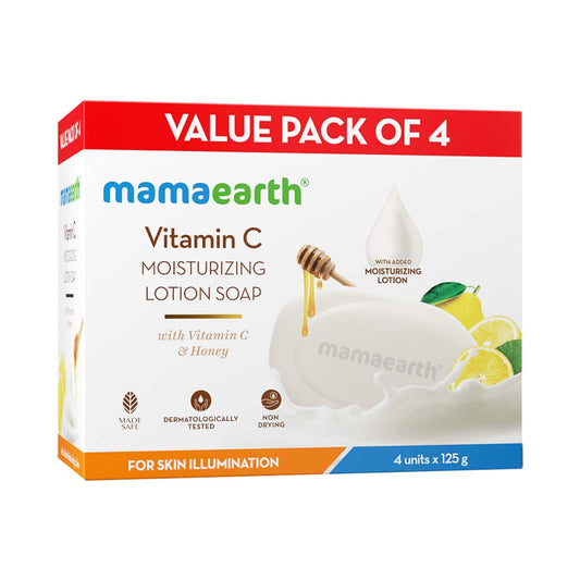 Mamaearth Vitamin C Moisturizing Lotion Soap - (4 pcs)