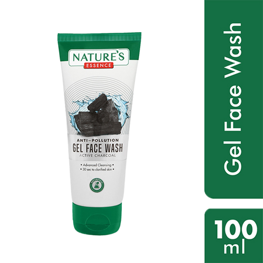 Nature's Essence Anti-Pollution Gel Face Wash Active Charcoal (100ml)