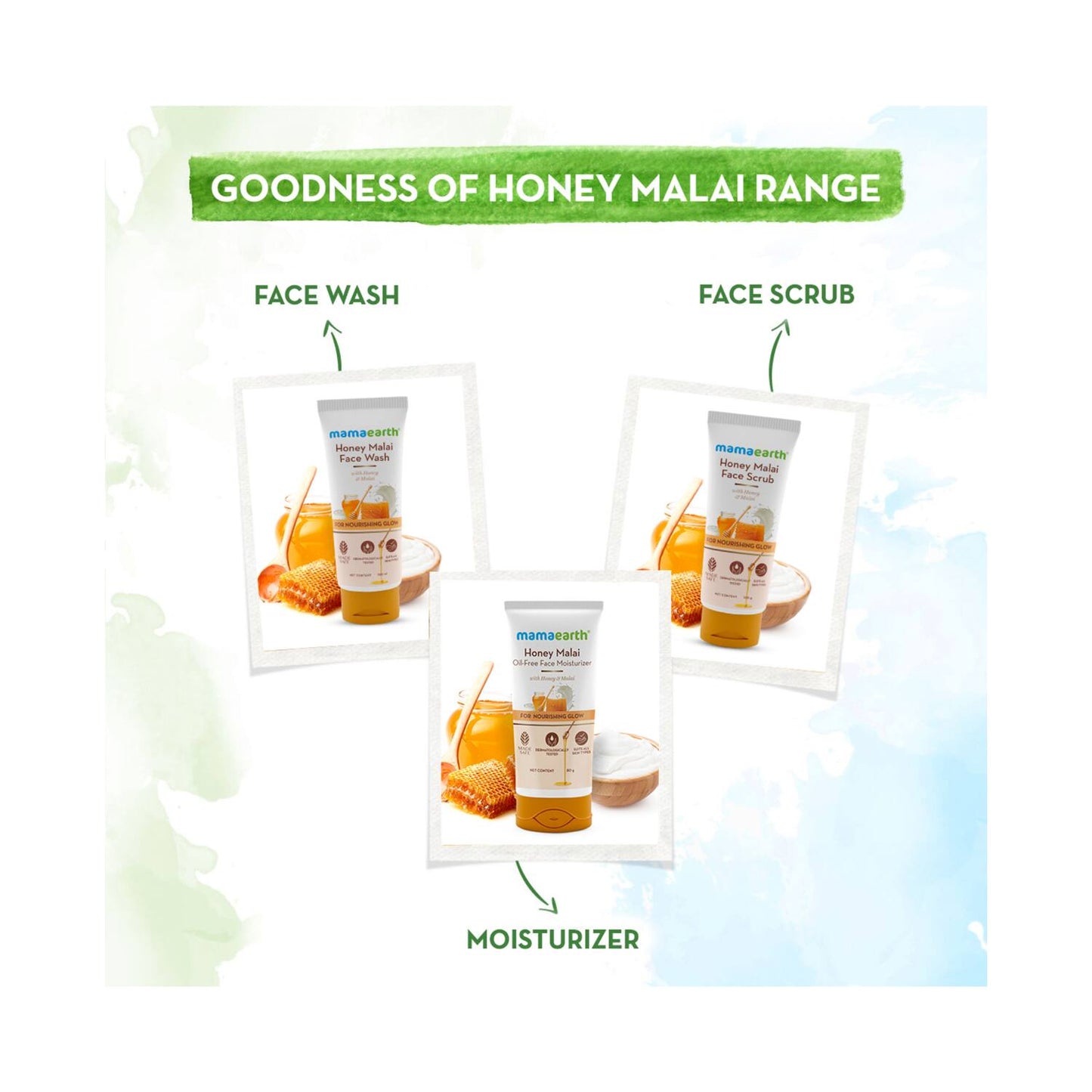 Mamaearth Honey Malai Face Scrub For Nourishing Glow (100g)