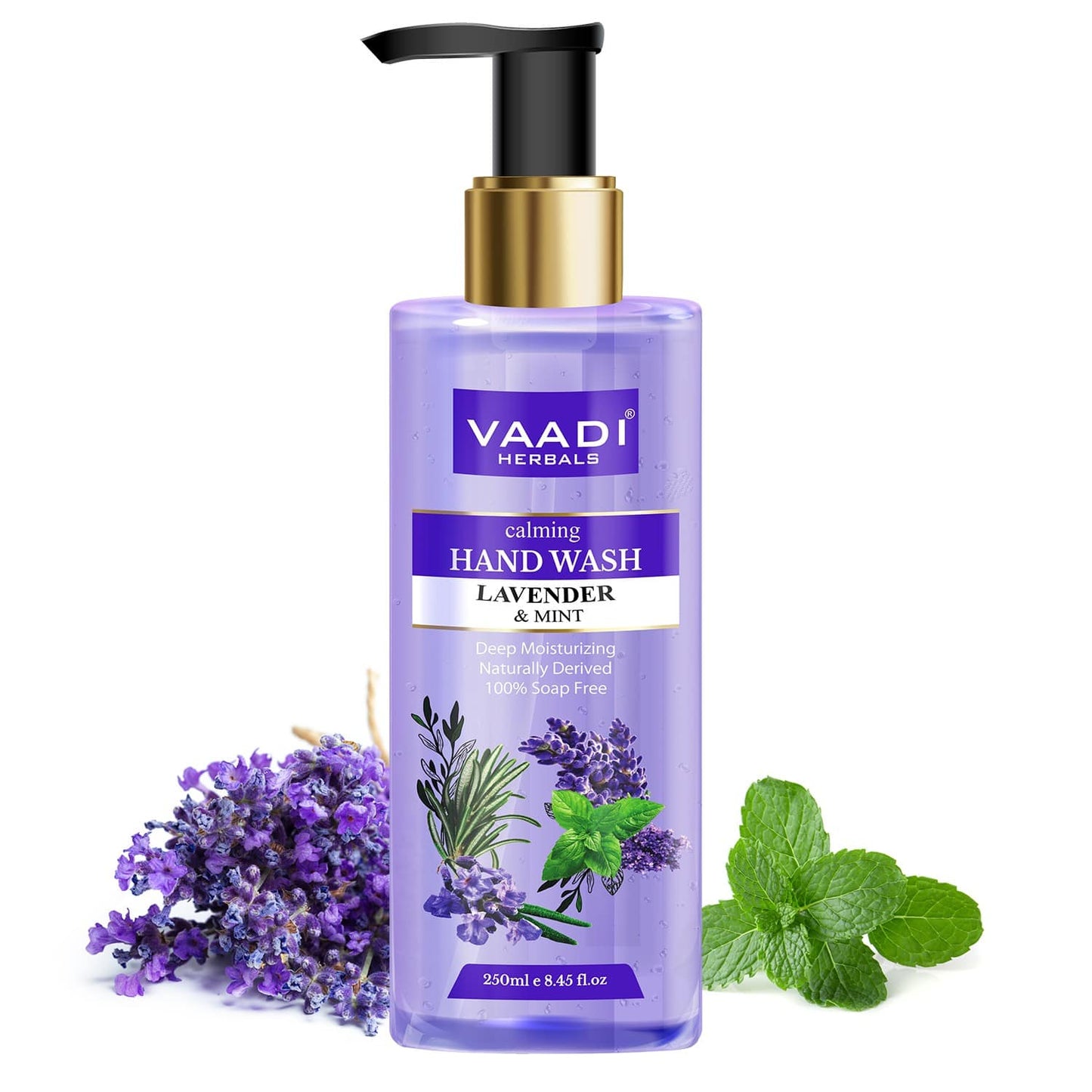 Vaadi Herbals Calming Deep Moisturising Lavender and Mint Hand Wash (250ml)