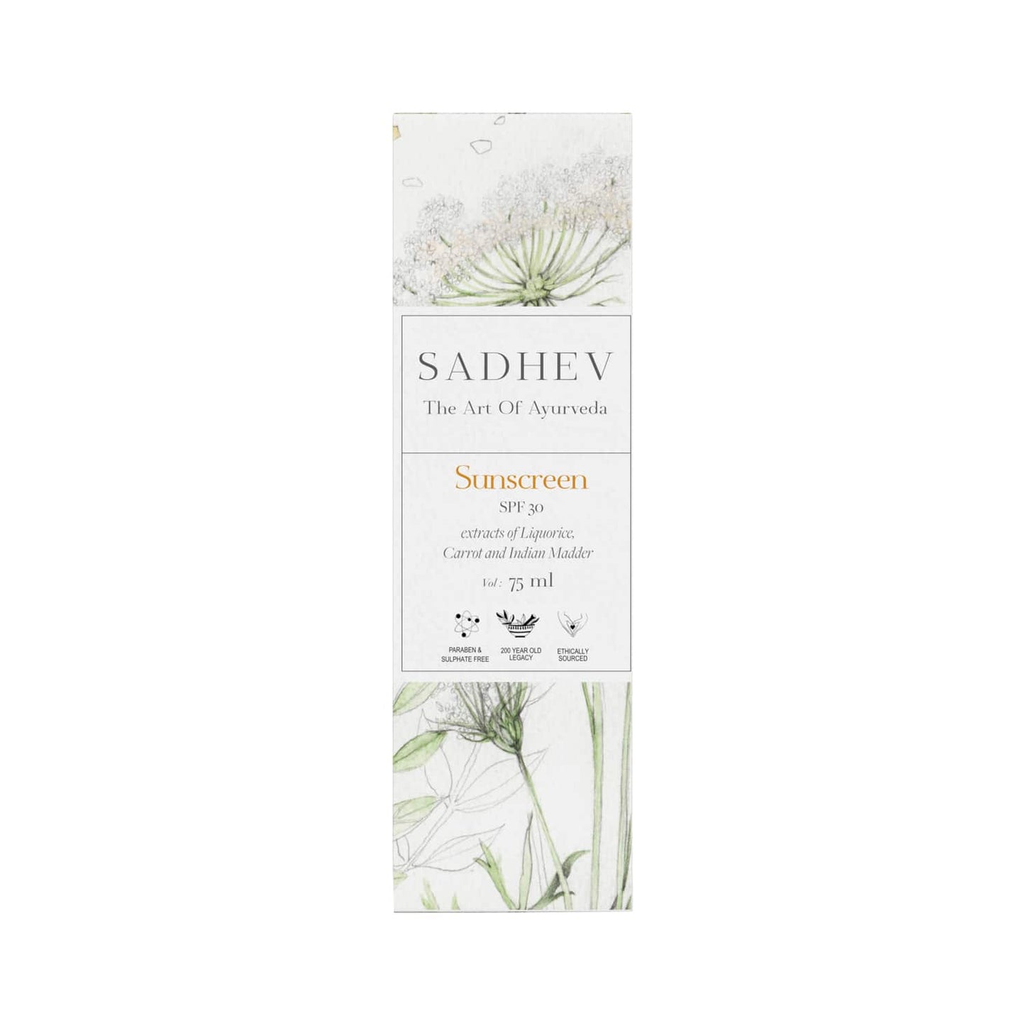 Sadhev Ayurvedic Sunscreen SPF 30 (75ml)