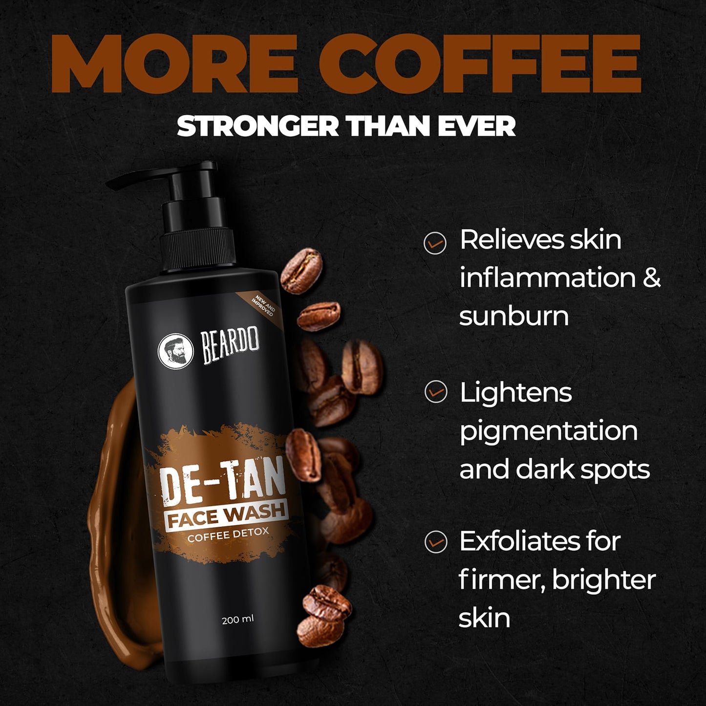 Beardo Coffee Detox De-Tan Face Wash (200ml)