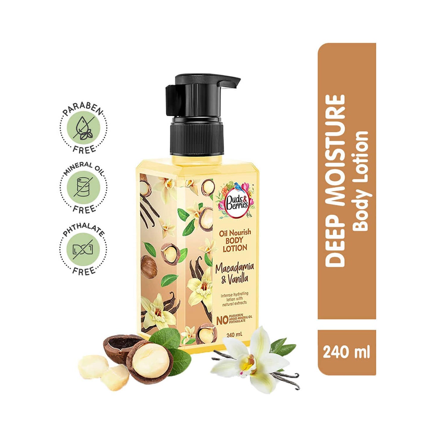 Buds & Berries Macadamia And Vanilla Body Lotion (240ml)