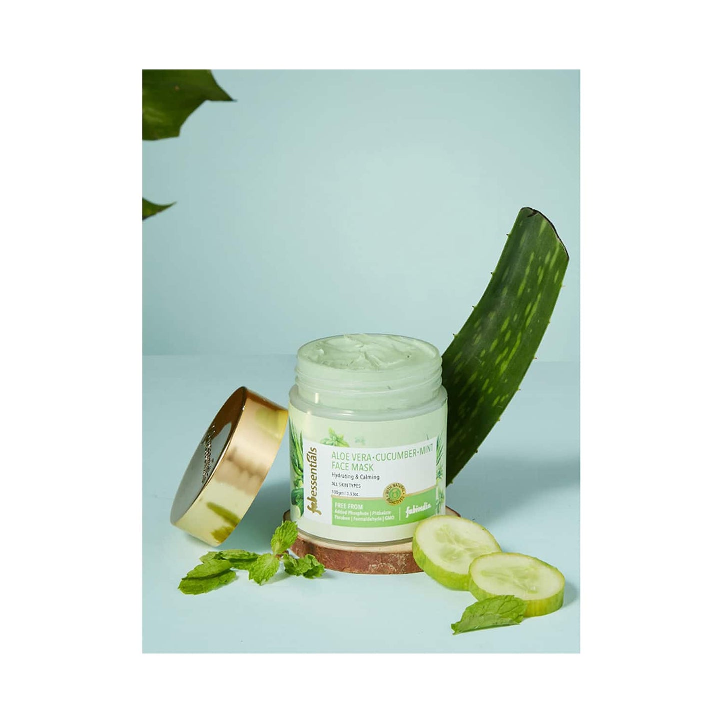 Fabessentials by Fabindia Aloe Vera Cucumber And Mint Face Mask (100g)