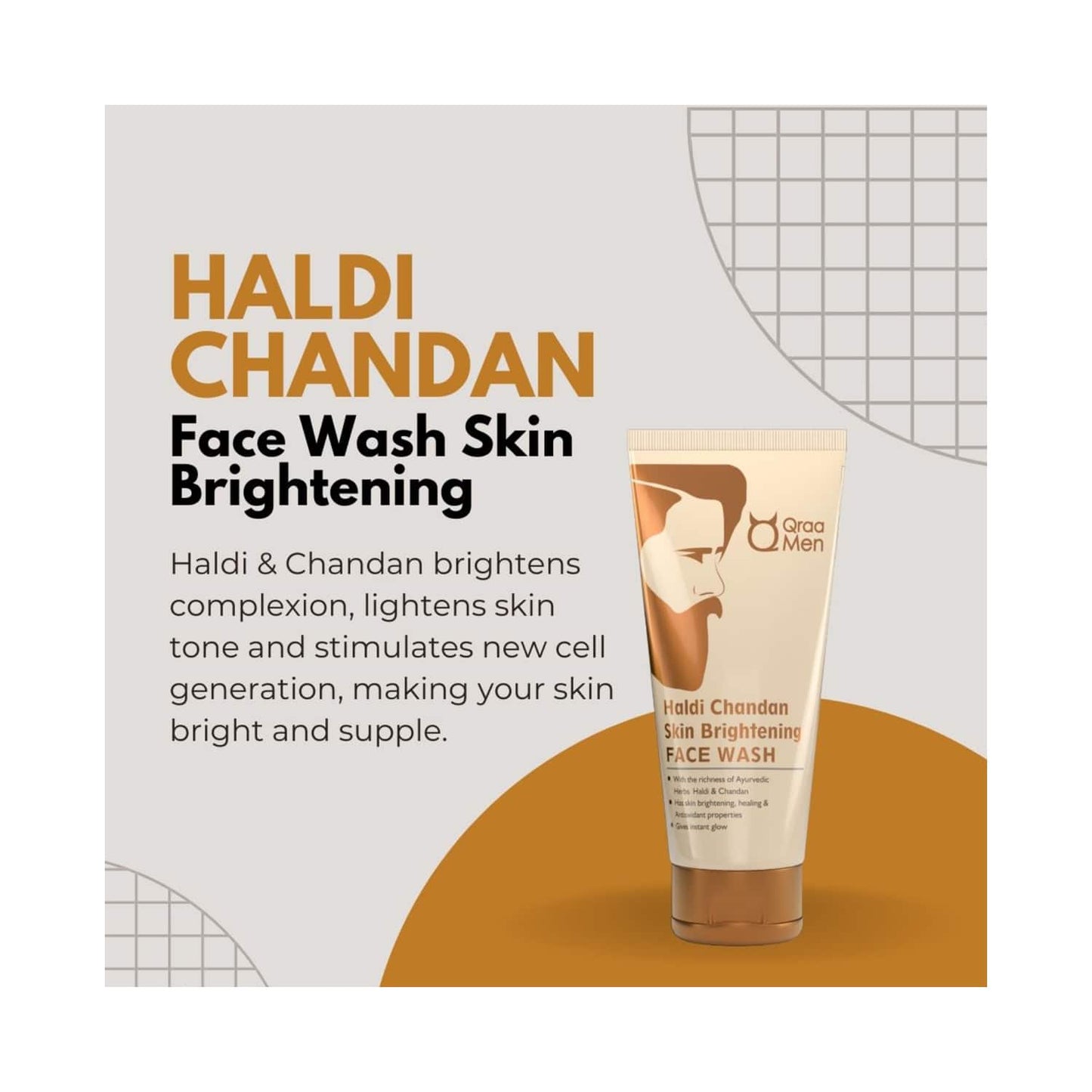 Qraamen Haldi Chandan Skin Brightening & Lightening Face Wash Combo (2 pcs)