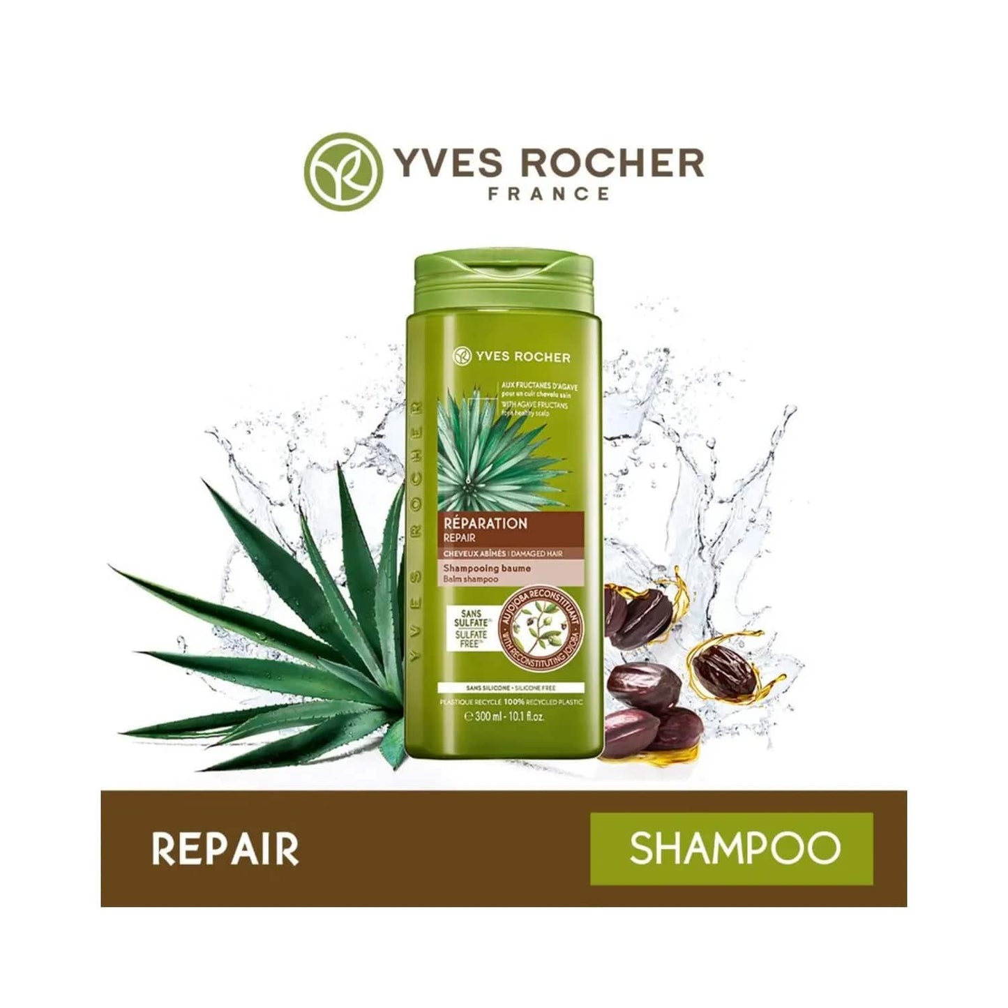 Yves Rocher Repair Balm Shampoo Sulfate Free 300 ml