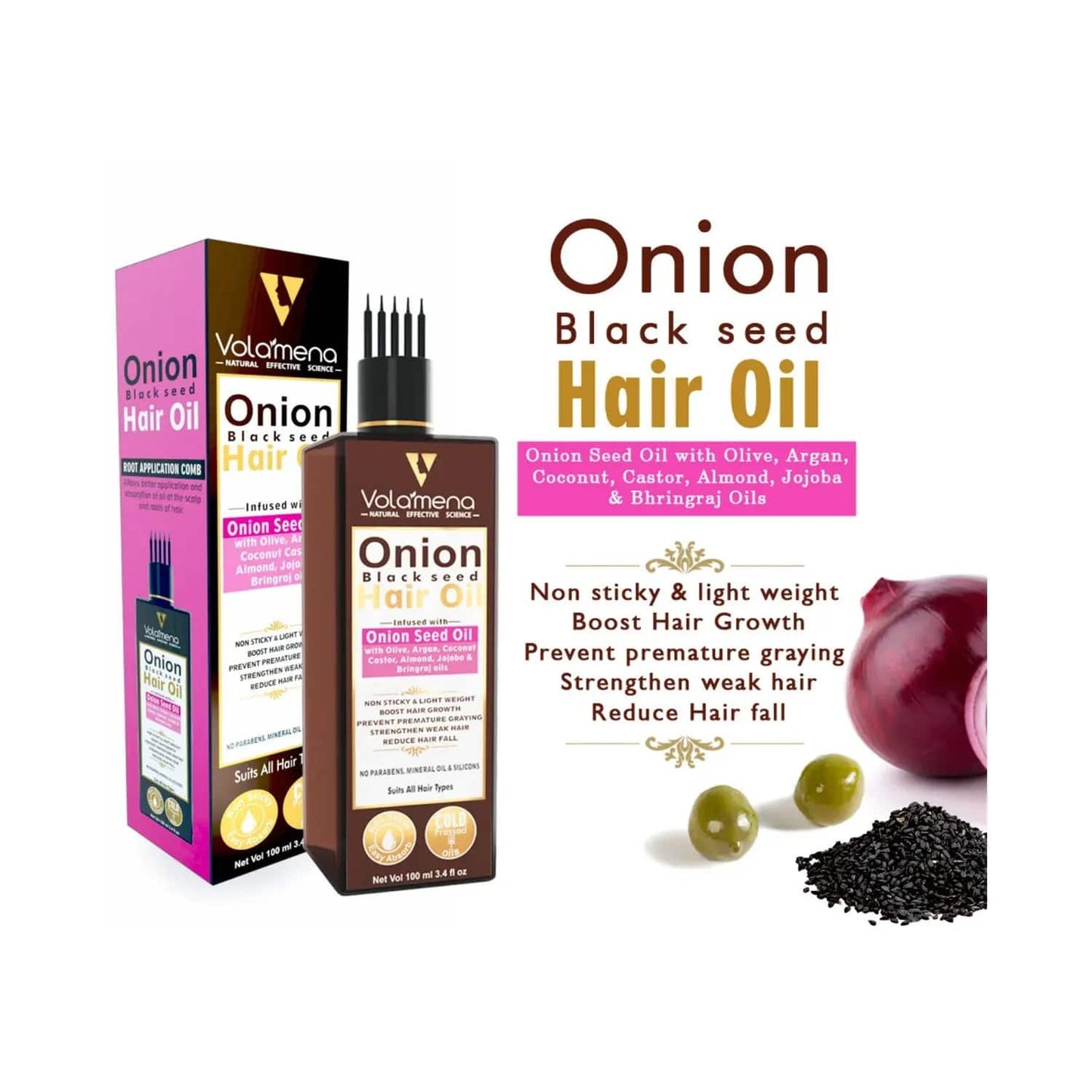 Volamena Onion Black Seed Hair Oil (100ml)