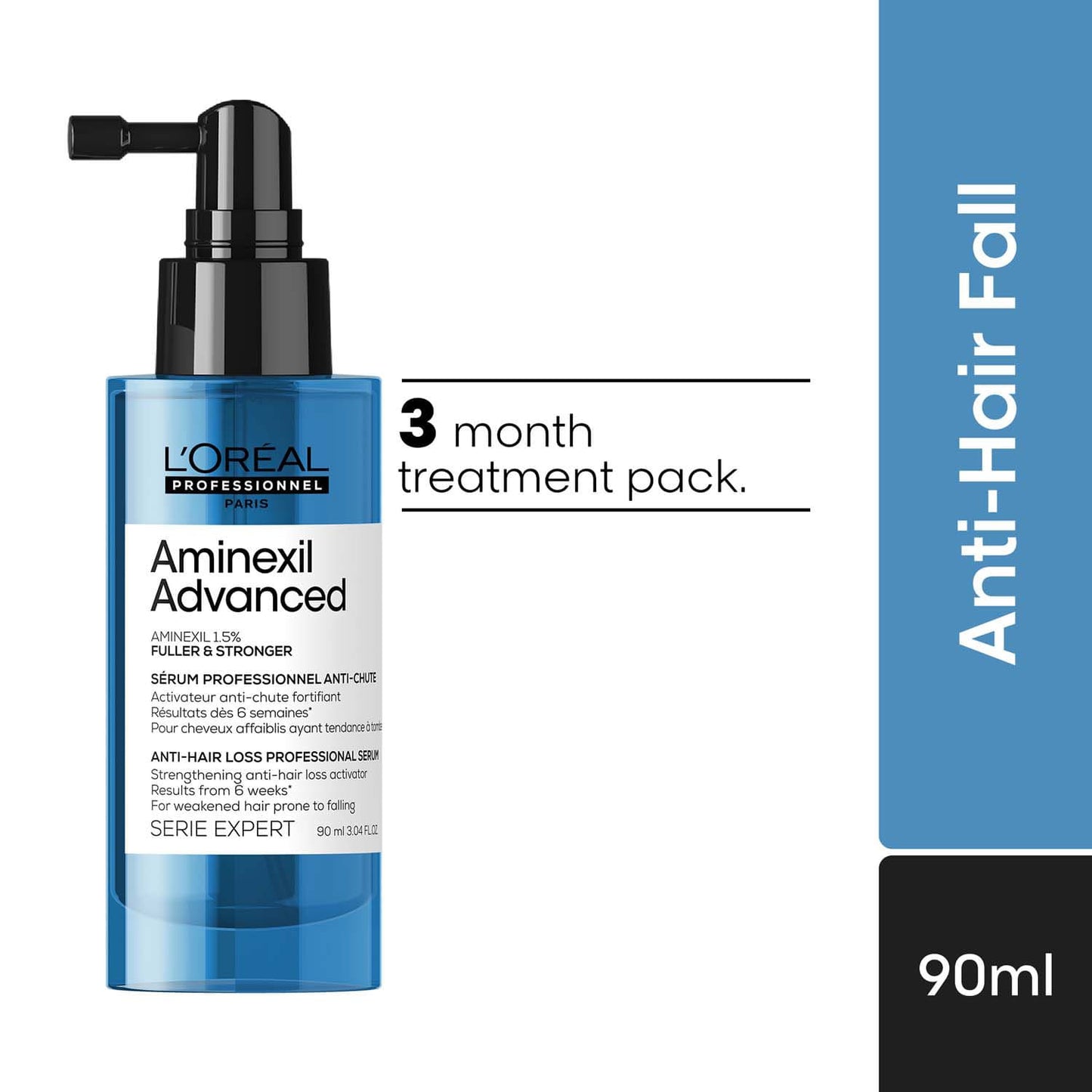 L’Oréal Professionnel Aminexil Advanced Anti-Hair Loss Activator, Leave-In Serum for Hair Loss