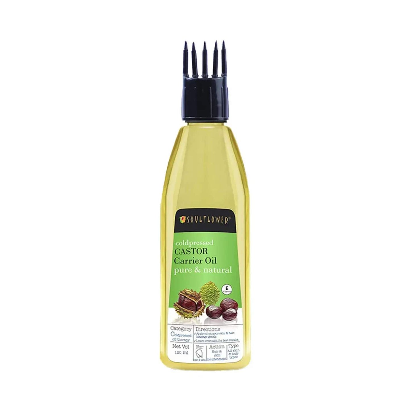 Soulflower Coldpressed Castor Carrier Oil - (120ml)