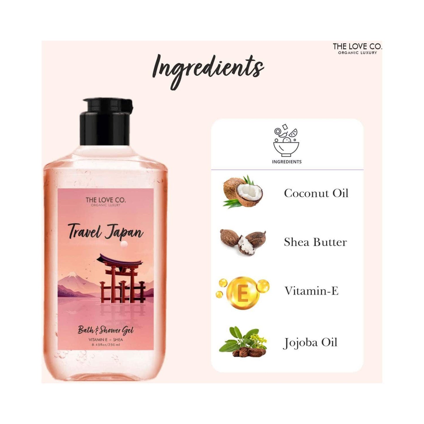 THE LOVE CO. Travel Japan Body and Shower Gel (250ml)