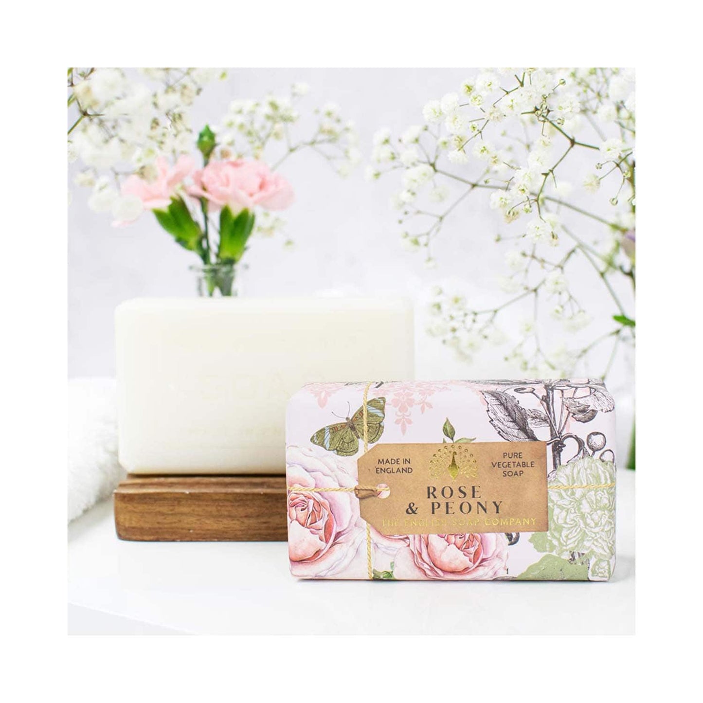 The English Soap Company Anniversary Rose & Peony Soap (190g)