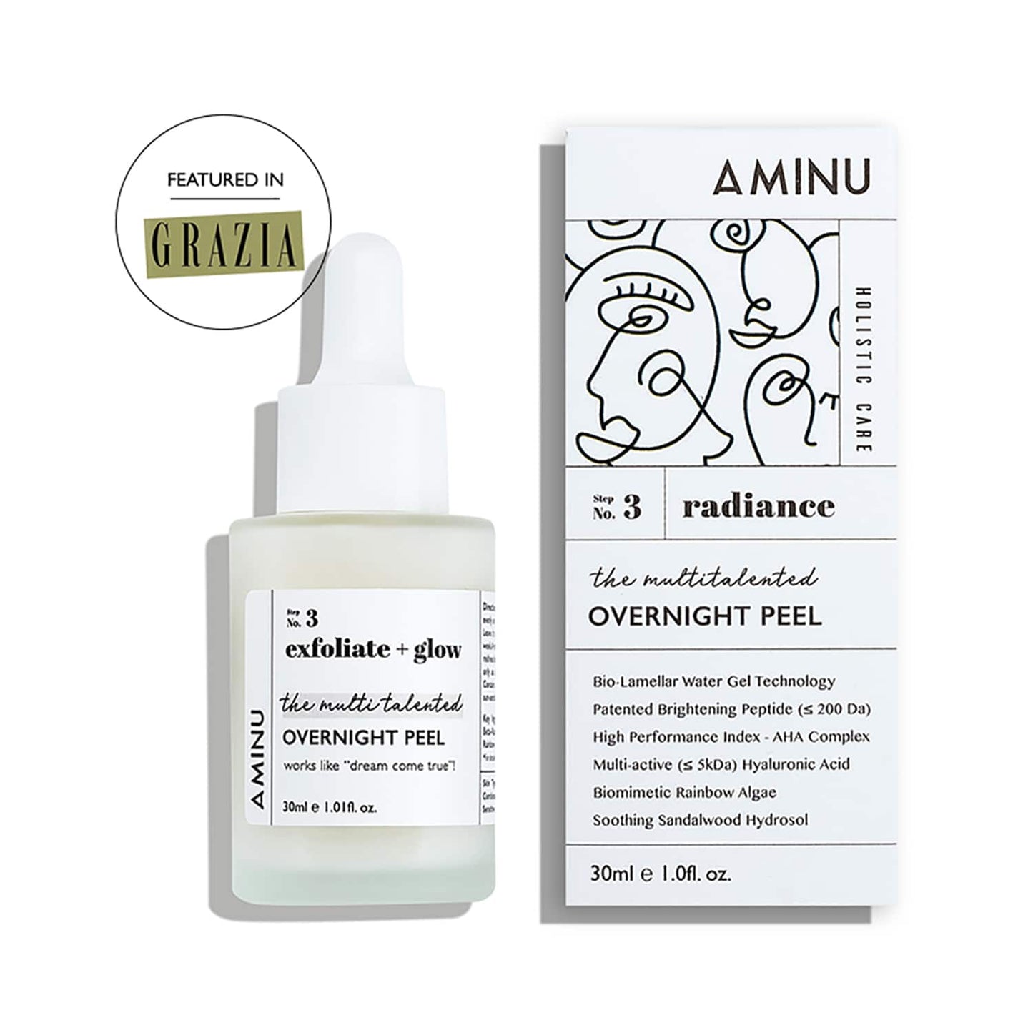 Aminu Exfoliate Plus Glow The Multitalented Overnight Peel - (30ml)