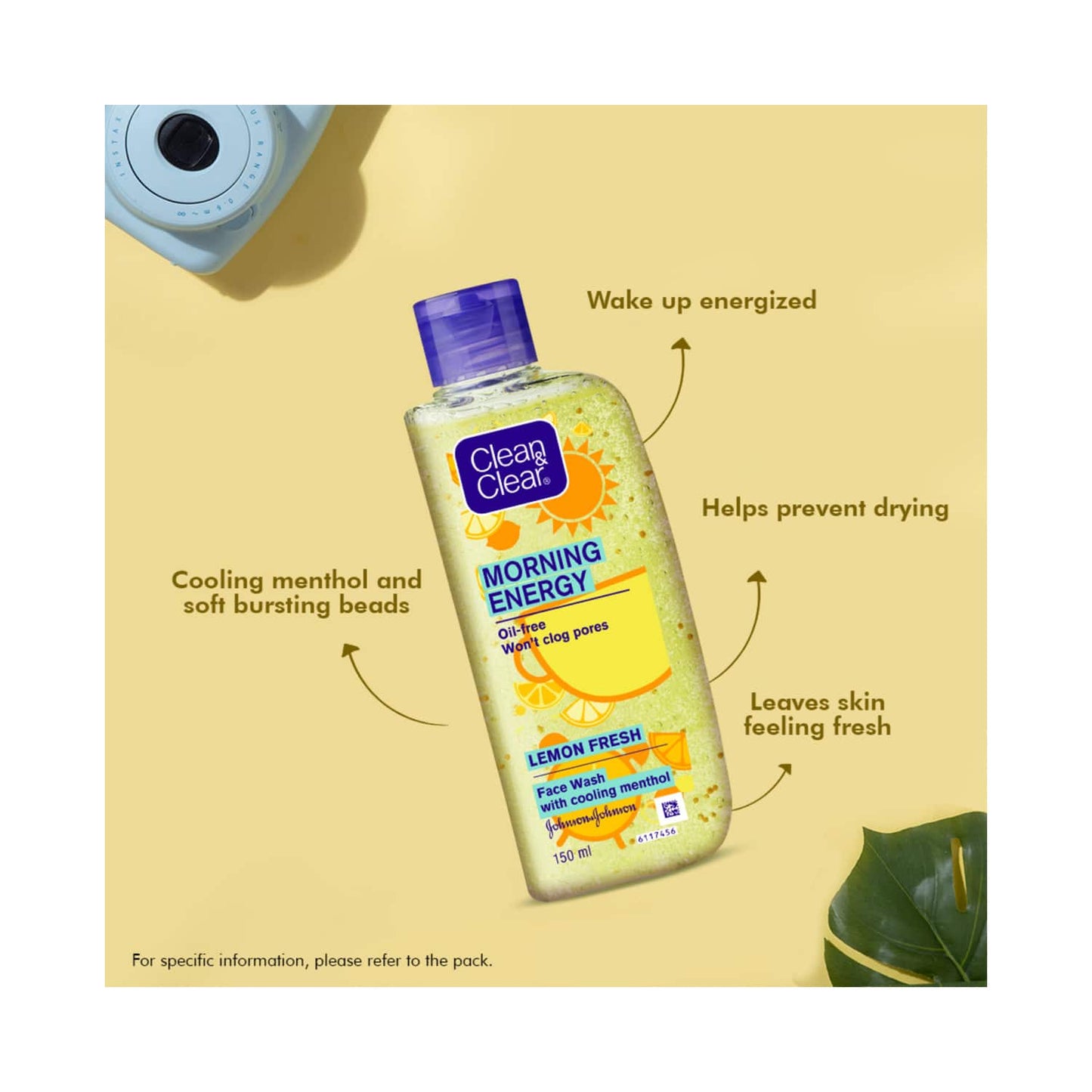 Clean & Clear Morning Energy Lemon Fresh Facewash (150ml)