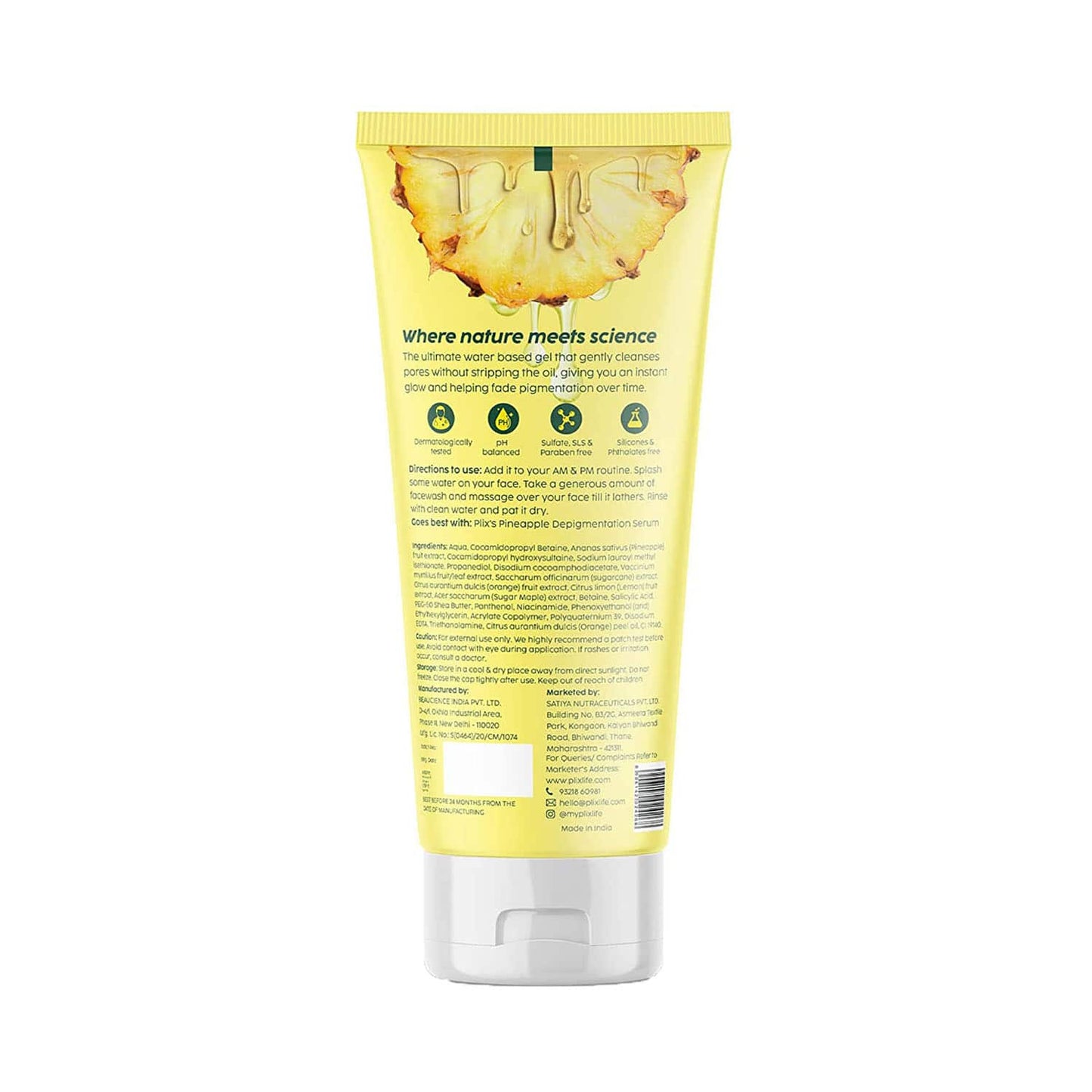 Plix The Plant Fix 5% Pineapple Foaming Face Wash (100ml)