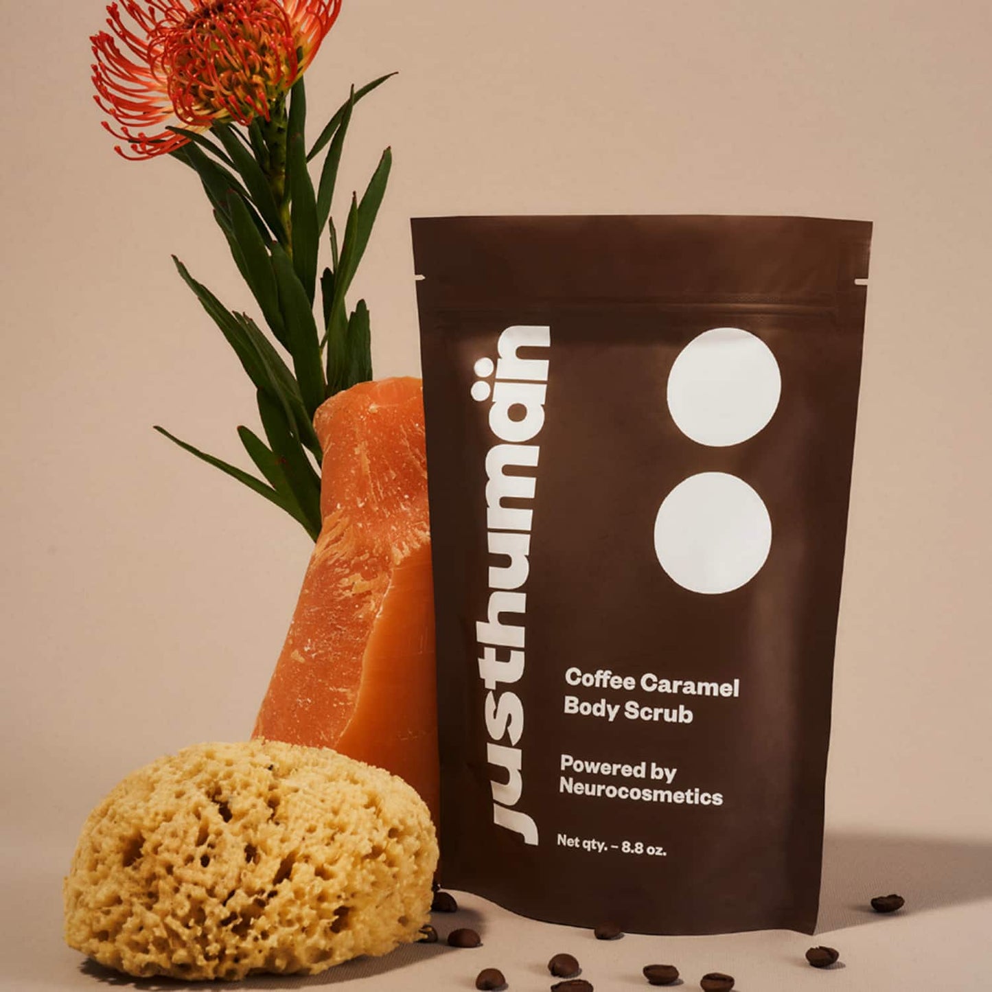 Justhuman Coffee Caramel Body Scrub (250g)