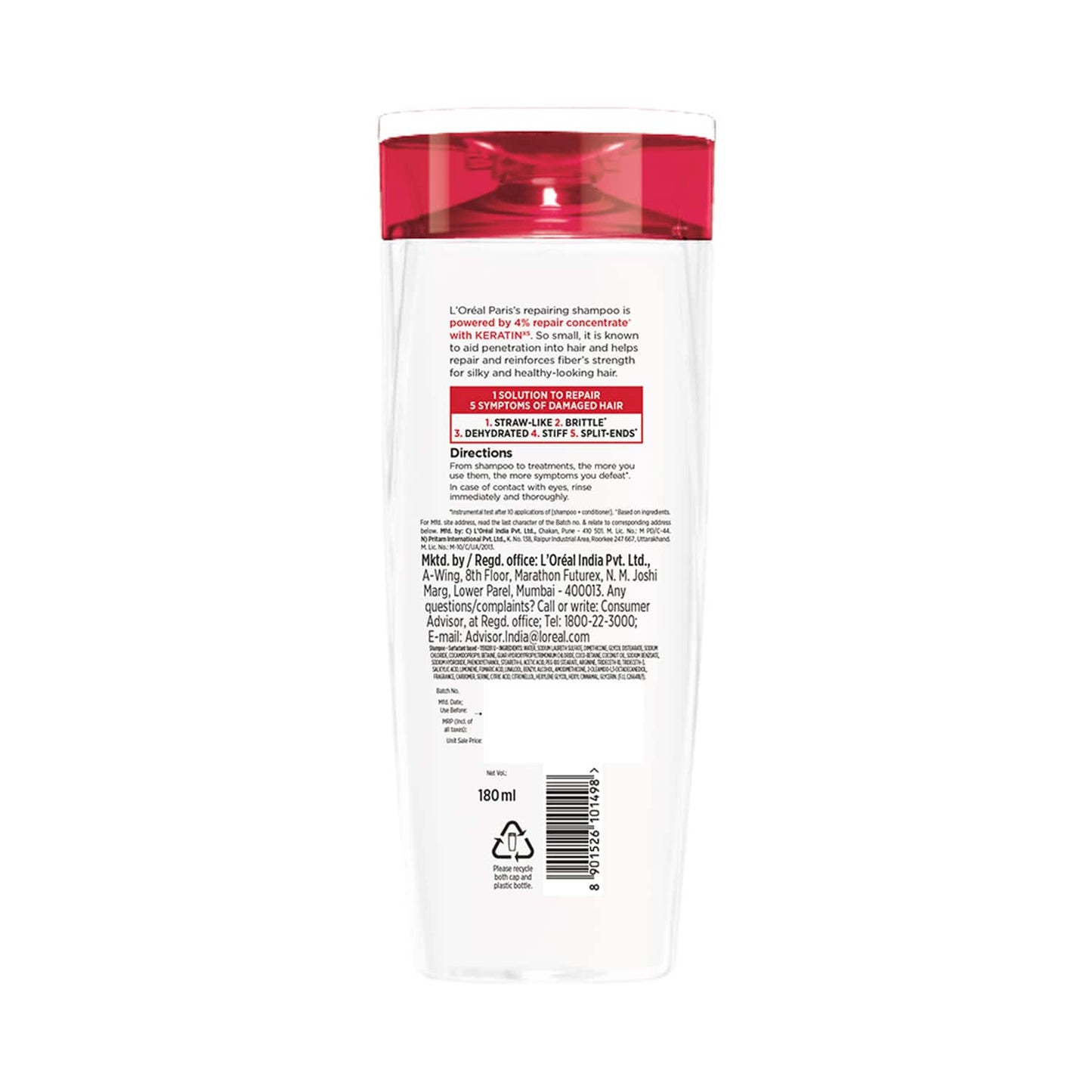 L'Oreal Paris Total Repair 5 Repairing Shampoo with Keratin XS (180ml)