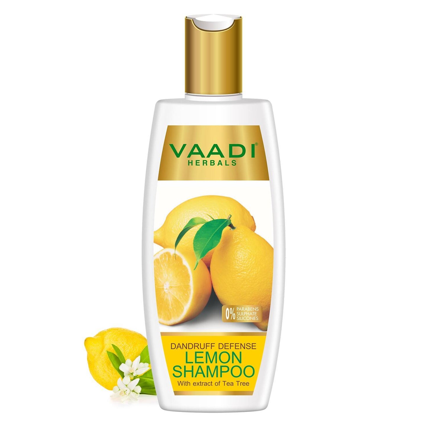 Vaadi Herbals Dandruff Defense Lemon Shampoo With Extract Of Tea Tree (350ml)