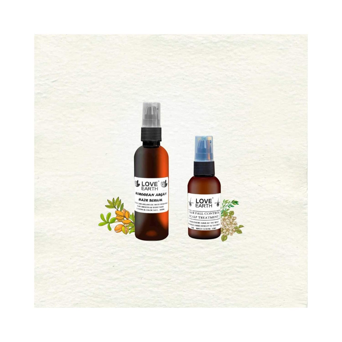 Love Earth Hair Serum Combo - (2 Pcs)