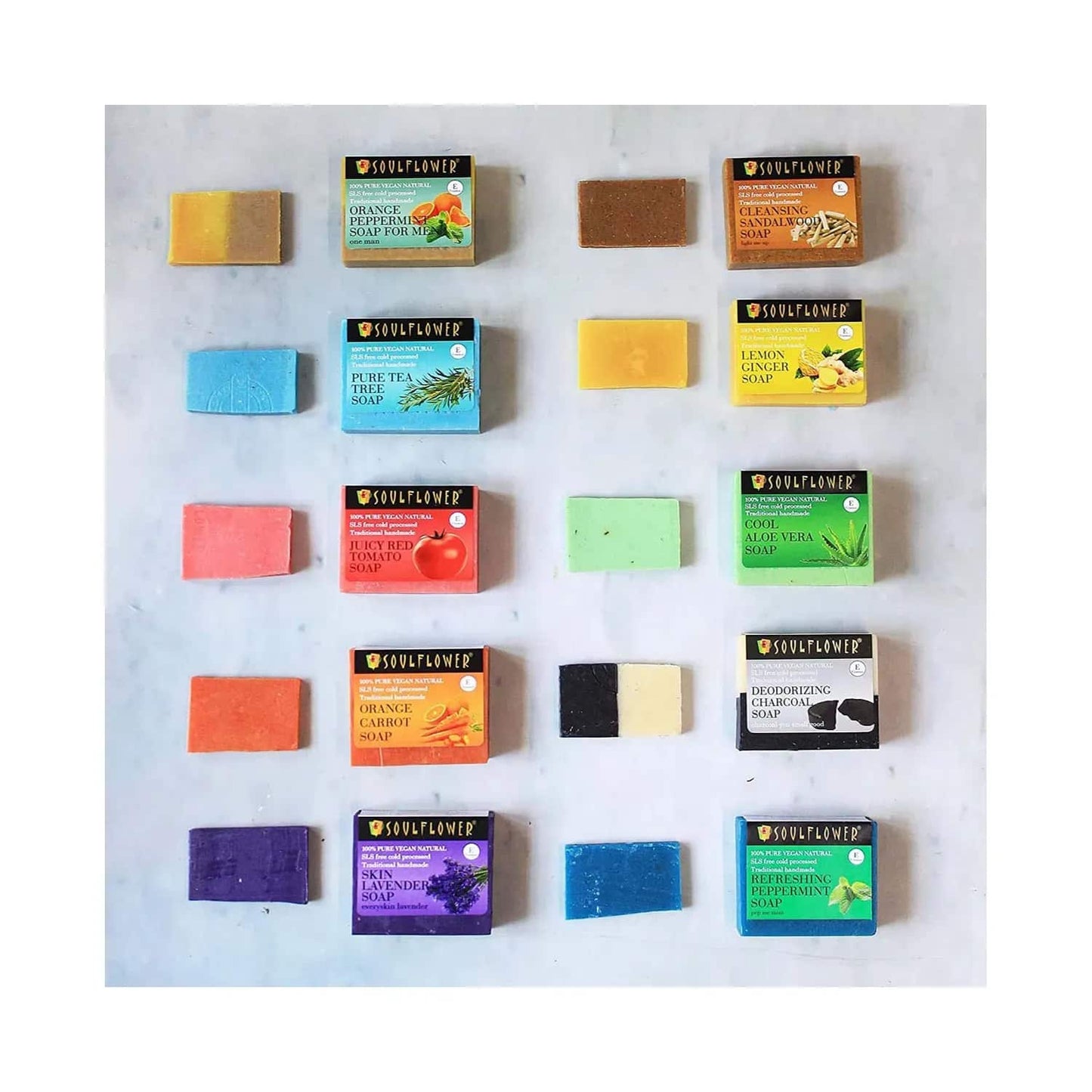 Soulflower Handmade Soap Combo Set - (10 Pcs)