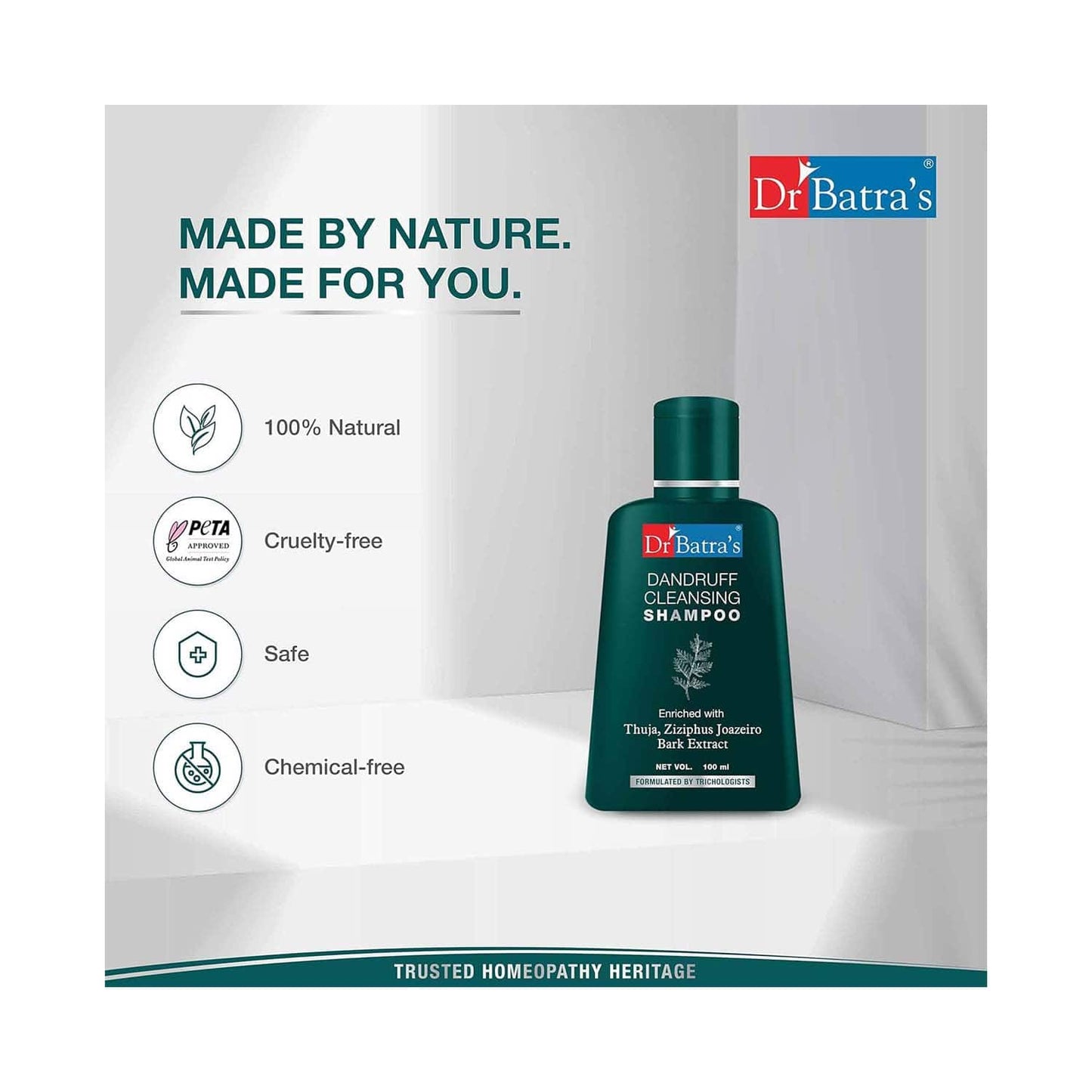 Dr Batra's Dandruff Cleansing Enriched With Thuja Shampoo (100ml)