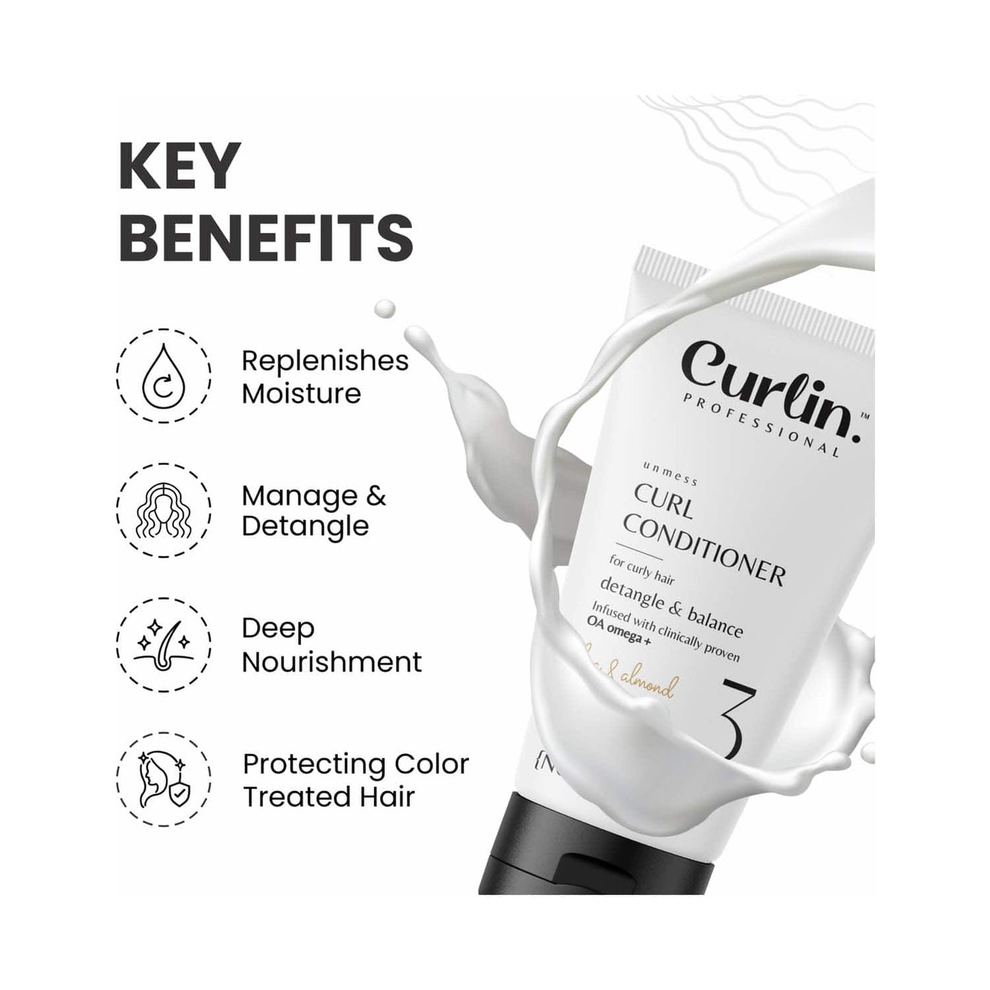 Curlin Professional Moisturizing Curly Hair Conditioner (200 g)