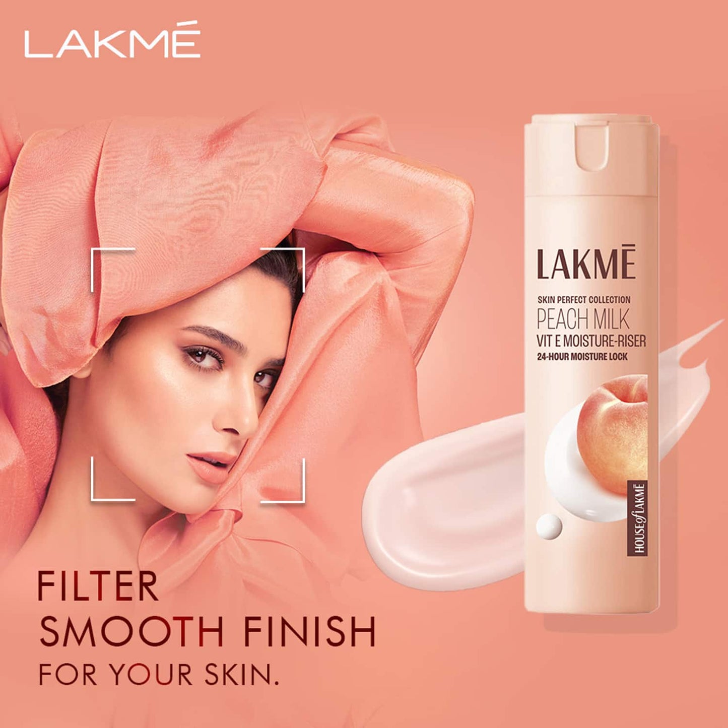 Lakme Peach Milk Vit E Light- Weight & Non-Sticky Moisturizer with 24-Hours Lock (120 ml)