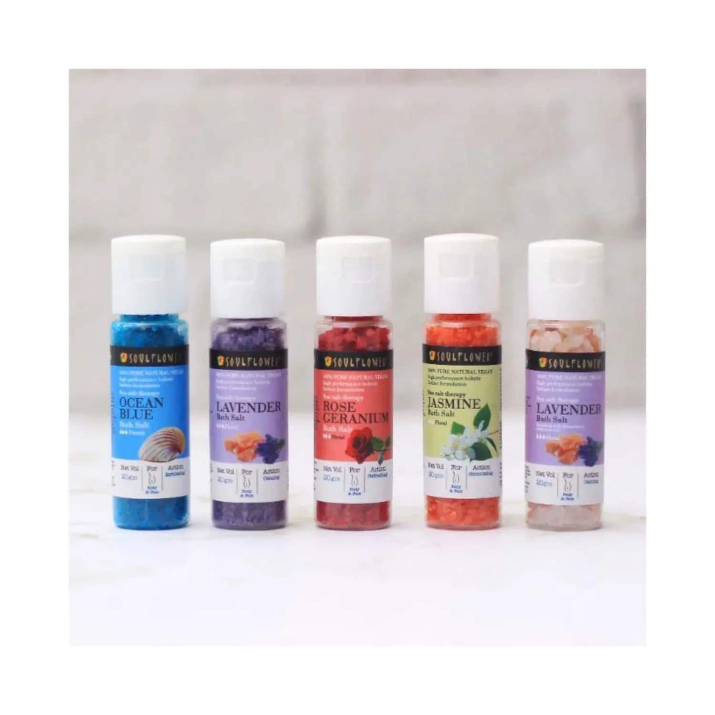 Soulflower Bath Salt Special Gift Set - (5 Pcs)