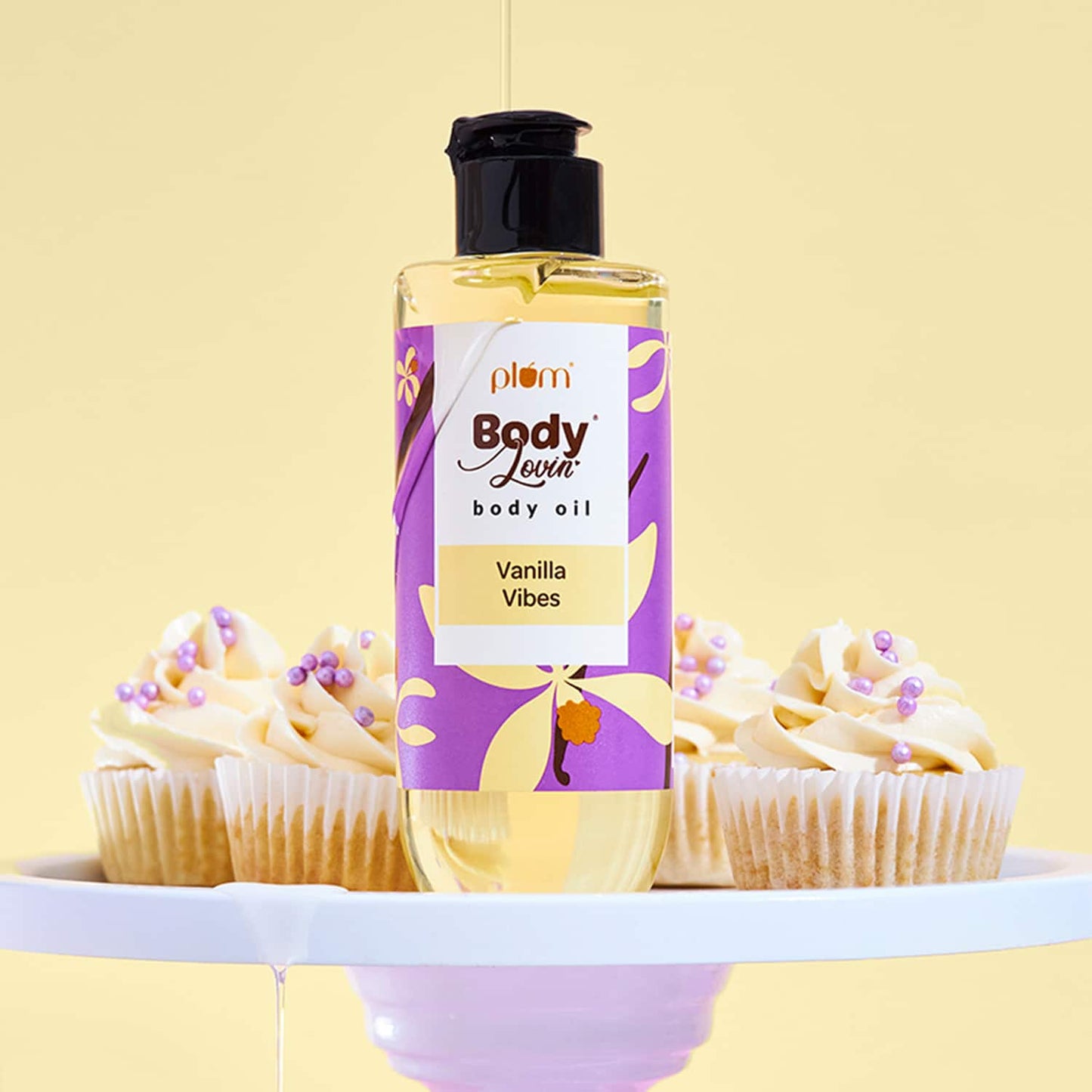 Plum BodyLovin' Vanilla Vibes Body Oil | Intense Moisture | Instant Glow | Non-Greasy (200ml)