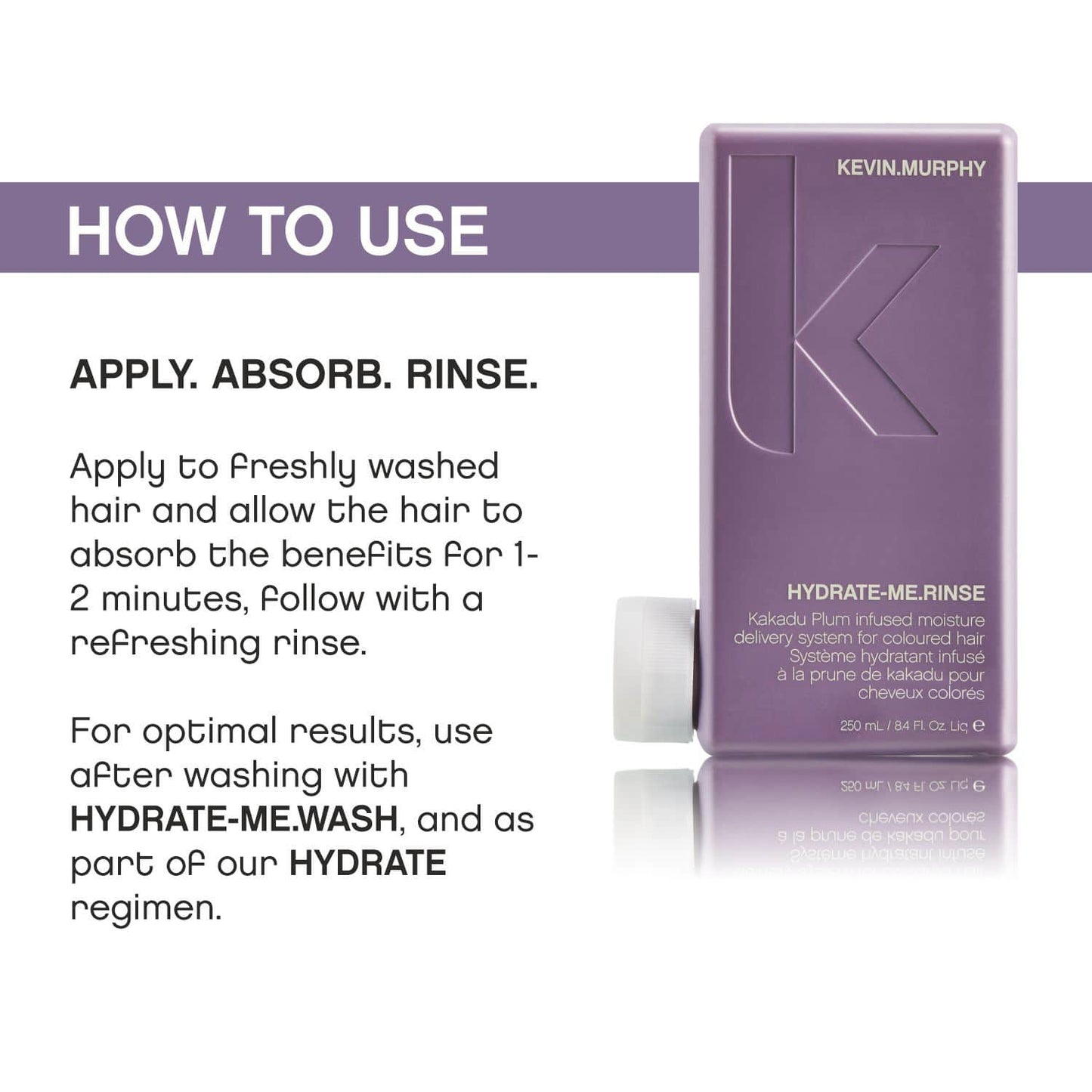 Kevin Murphy Hydrate-Me Rinse Smoothing And Hydrating Conditioner (250ml)