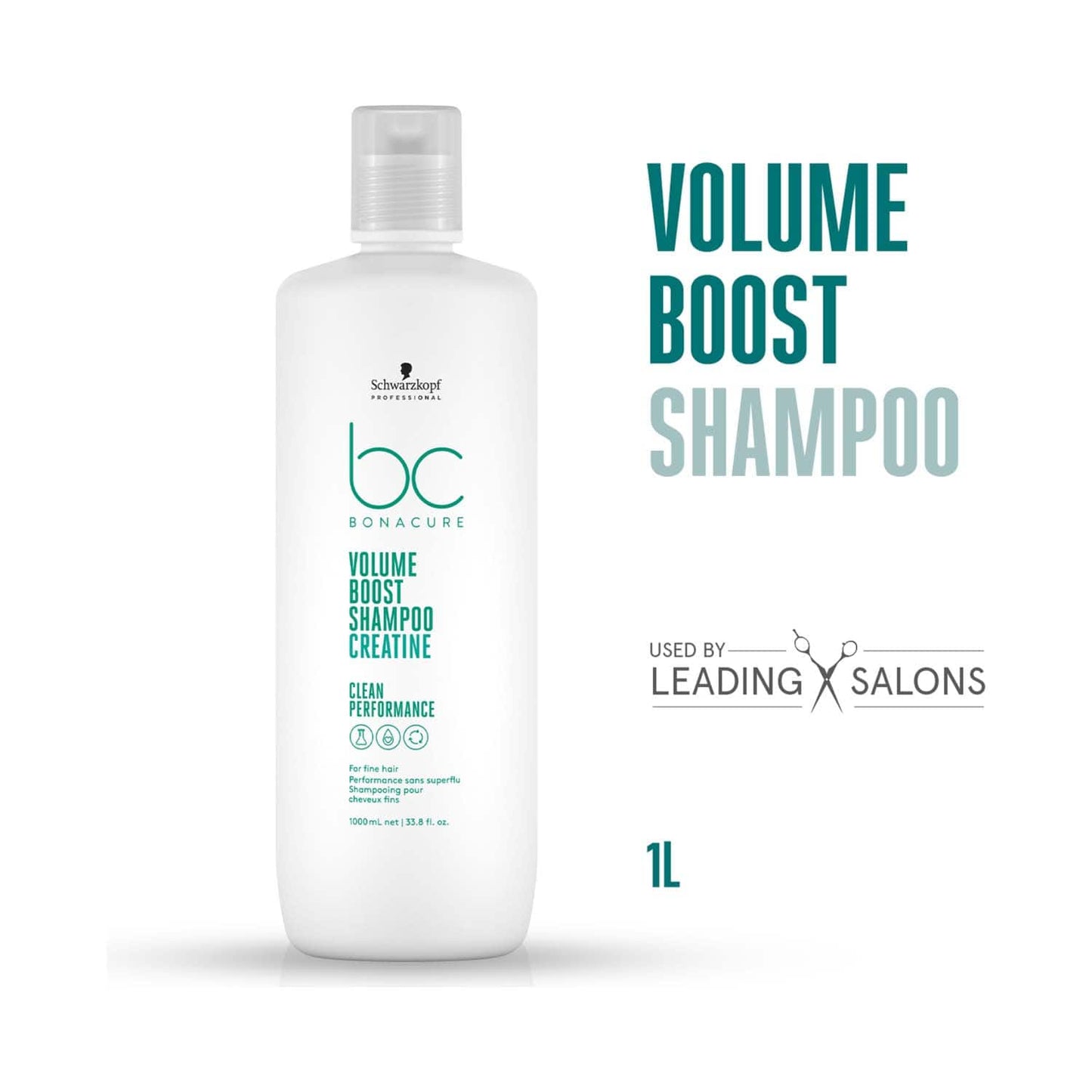 Schwarzkopf Professional Bonacure Volume Boost Shampoo With Creatine For Fine Hair (1000ml)