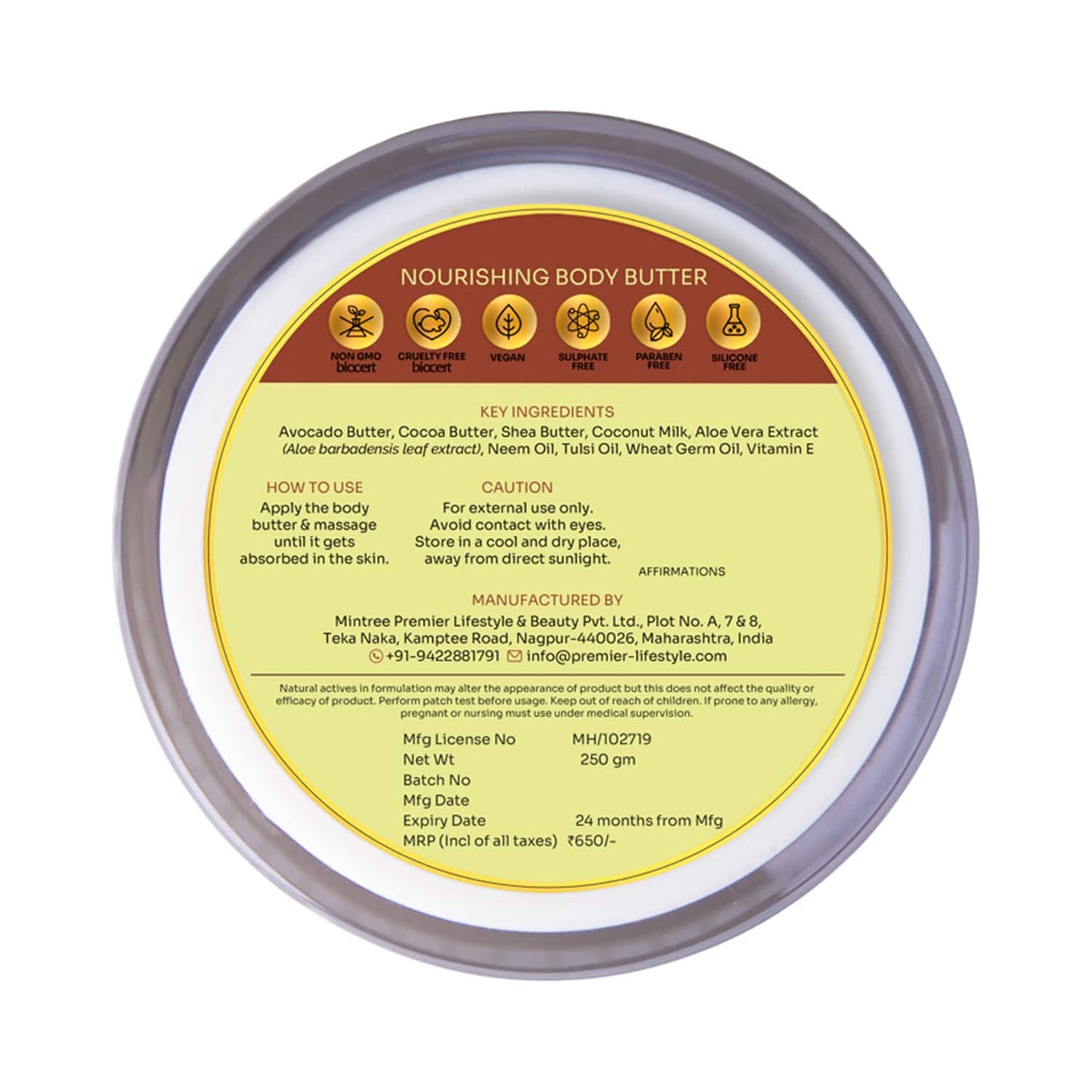 Vedic Valley Nourishing Body Butter (250g)