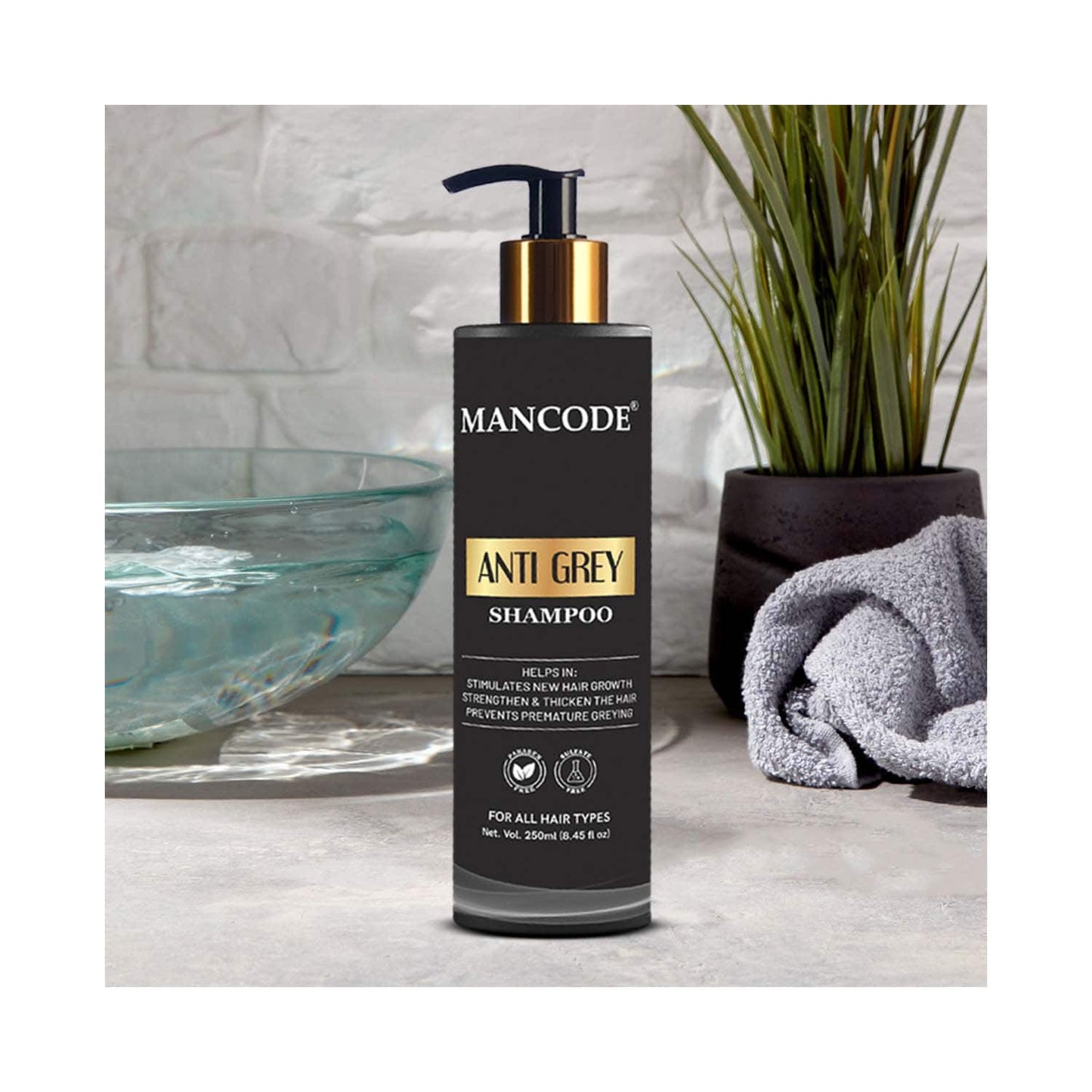 Mancode Anti Grey Shampoo For Men (250 gm)