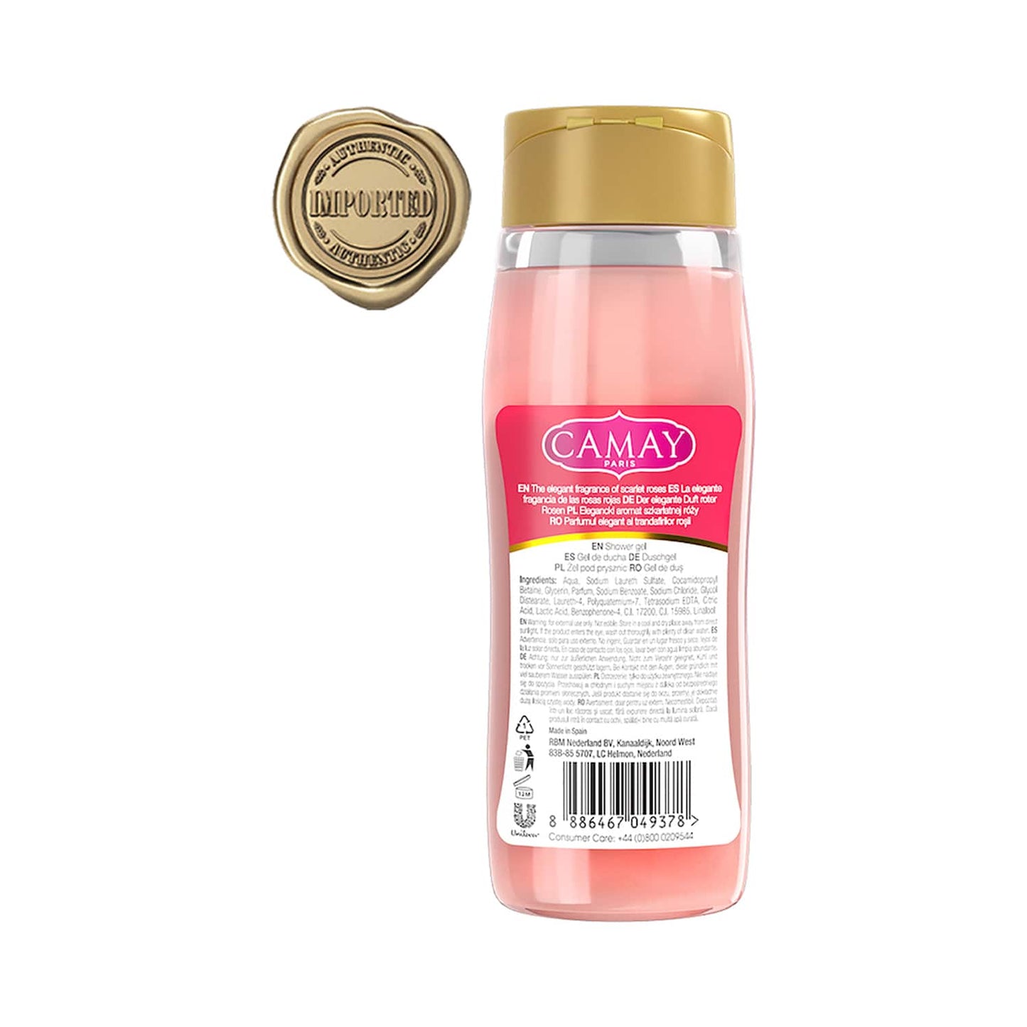 Camay Paris Romantique Rose Shower Gel with Natural Oils (500ml)