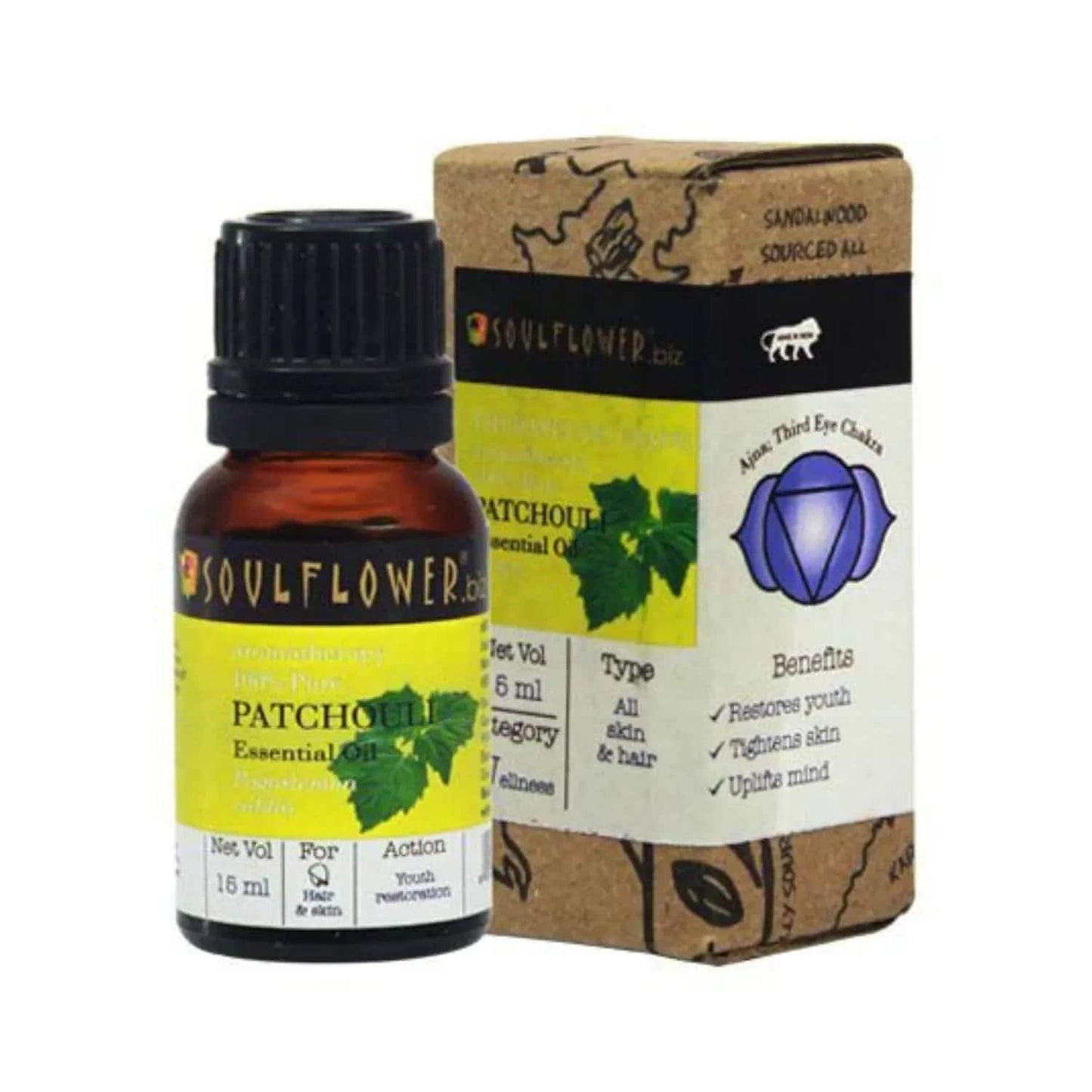 Soulflower Patchouli Essential Oil - (15ml)