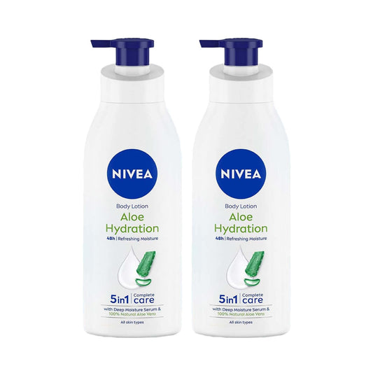 Nivea Aloe Hydration Body Lotion (400 ml + 400 ml) Pack of 2 Combo