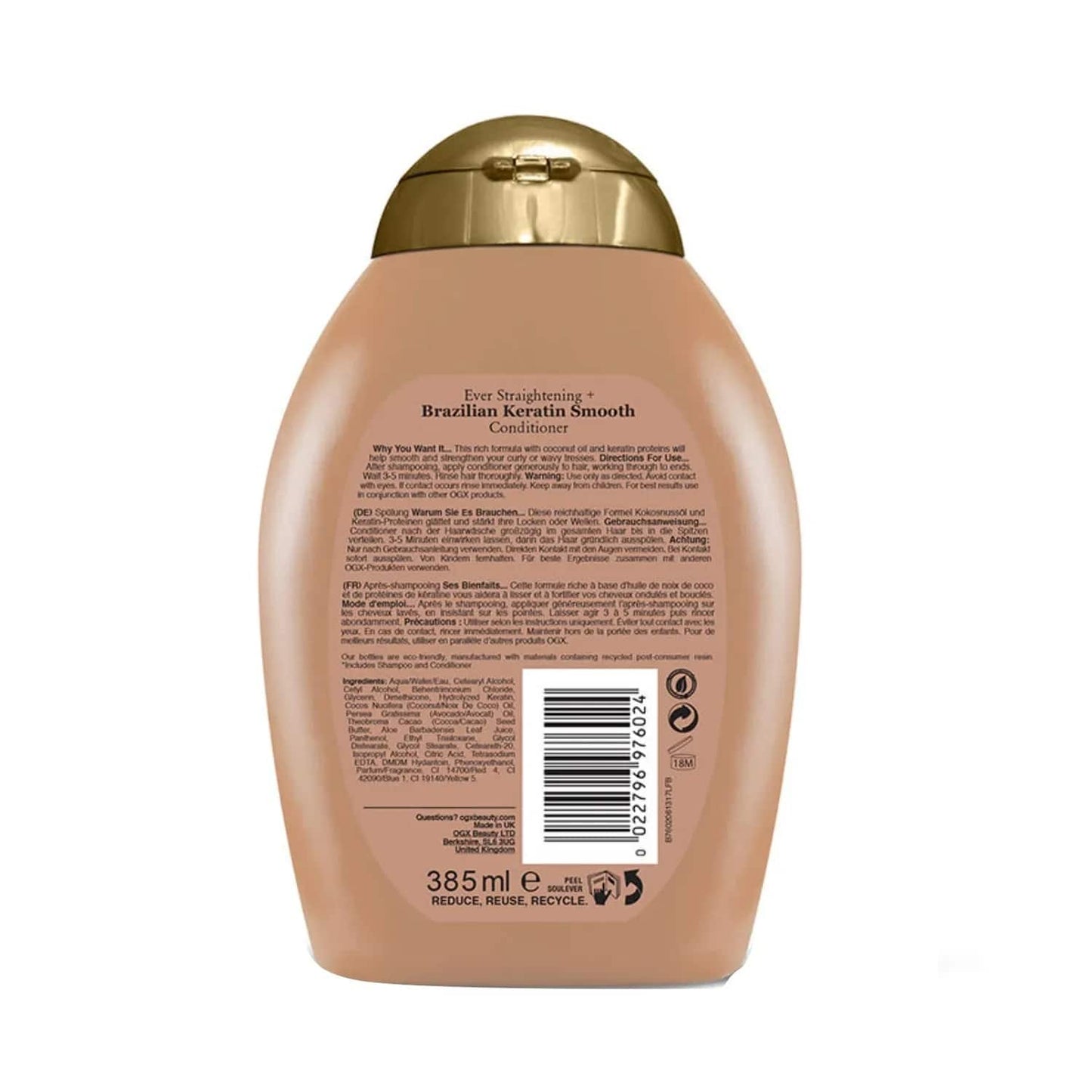 OGX Ever Straightening Brazilian Keratin Smooth Conditioner (385ml)