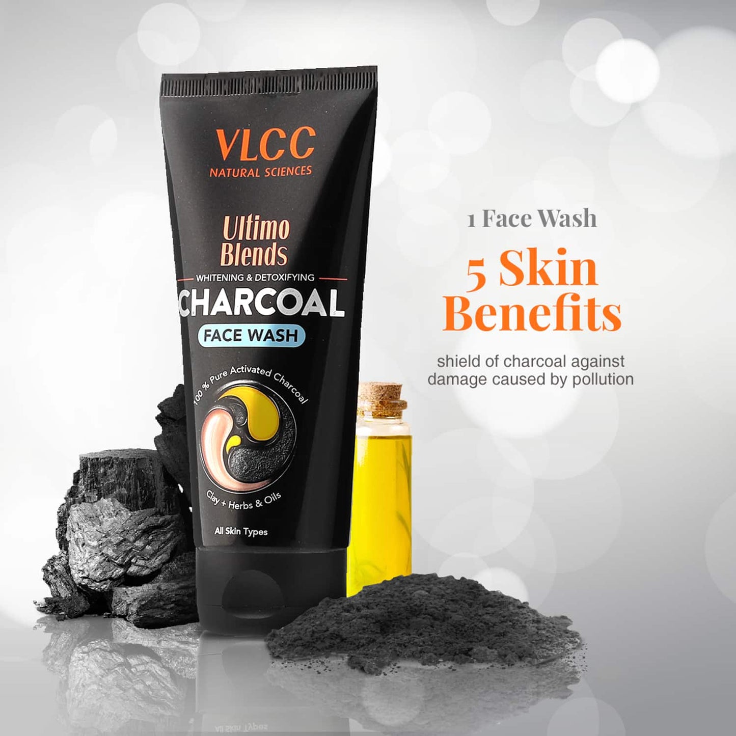 VLCC Ultimo Blends Charcoal Face Wash (100g)