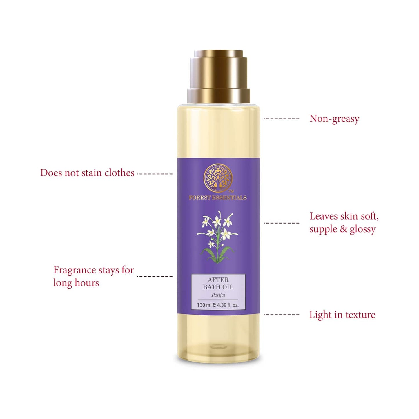 Forest Essentials Parijat After Bath Oil (130ml)