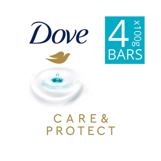 Dove Care & Protect Moisturising Cream Beauty Bathing Bar - Buy 3 Get 1 Free (4Pcs)