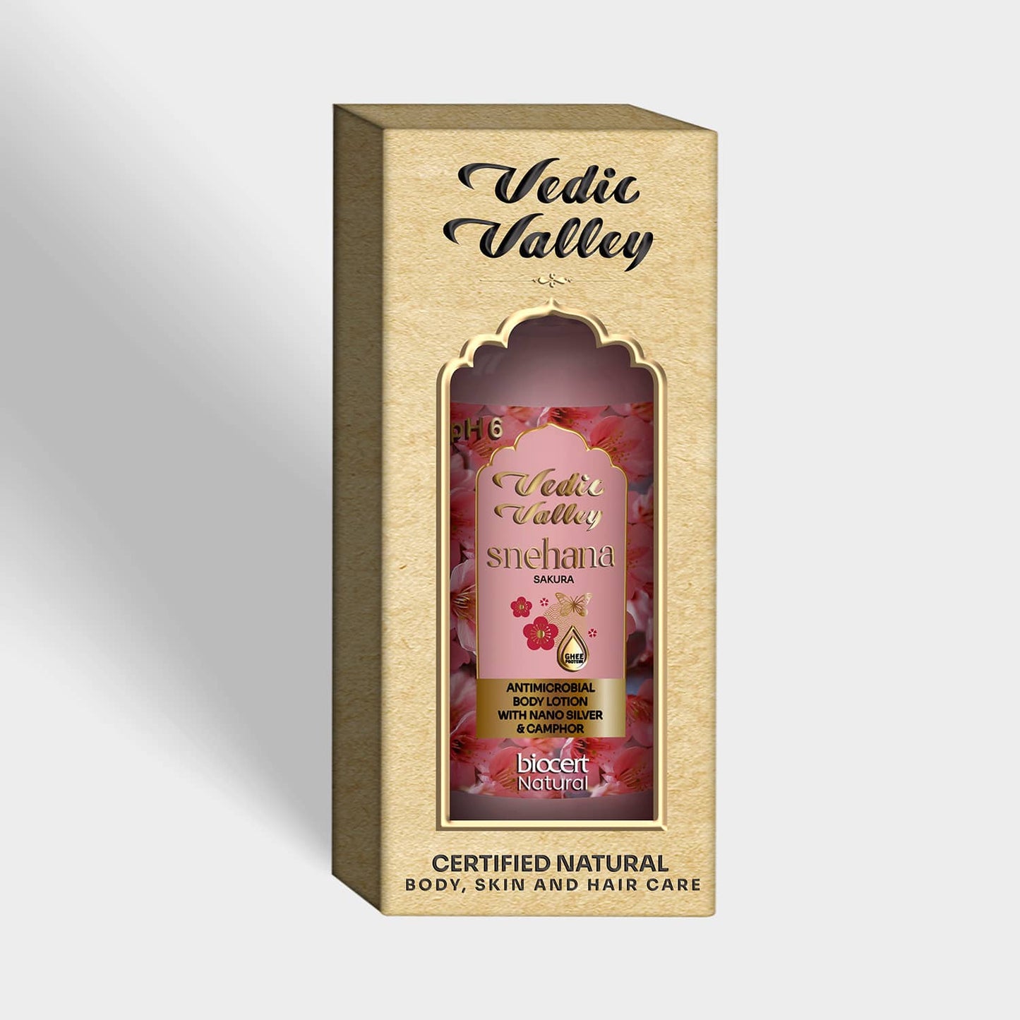 Vedic Valley Sakura Natural Body Lotion - (300ml)