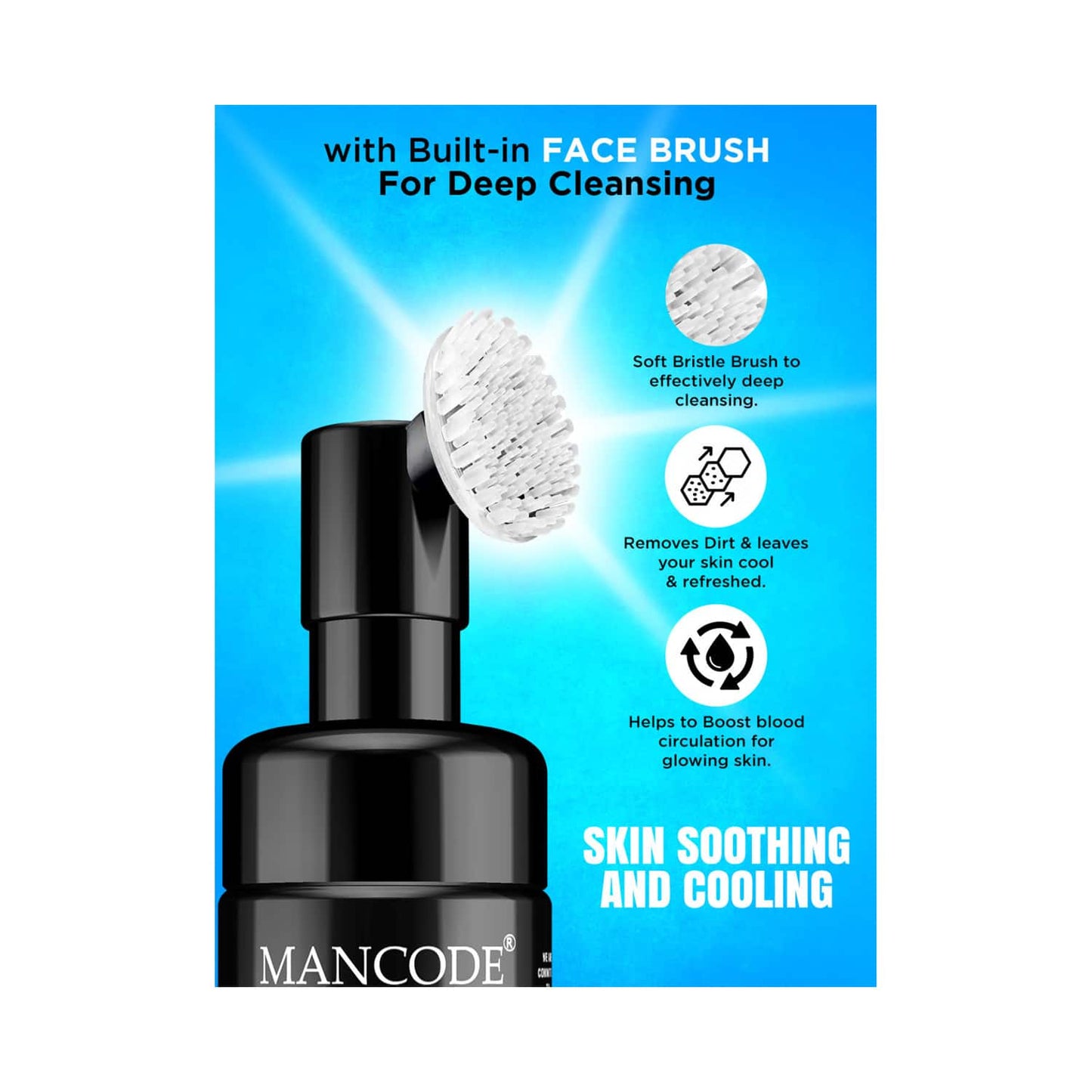 Mancode Refreshing Mint Cool Foaming Face Wash (150ml)