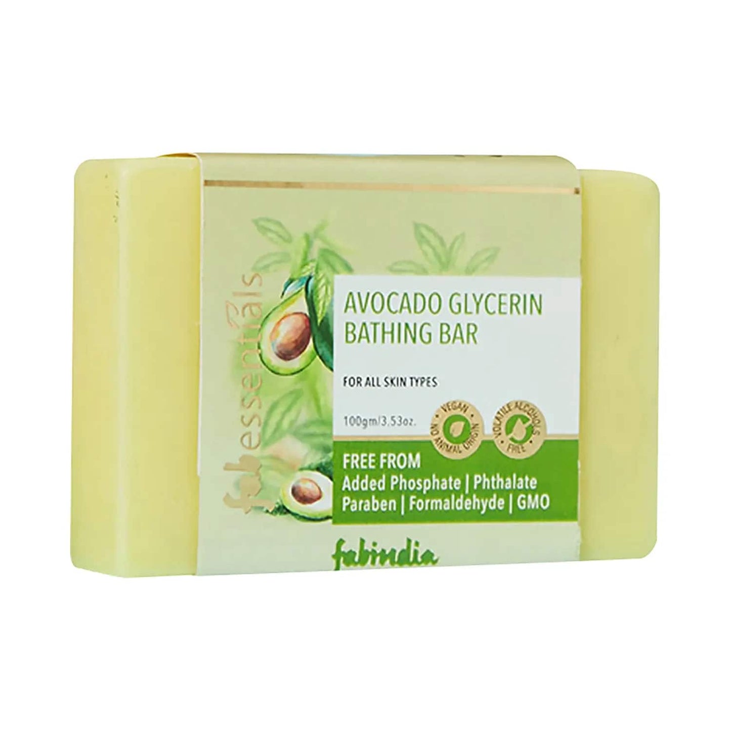 Fabessentials by Fabindia Avocado Glycerine Bathing Bar (100g)