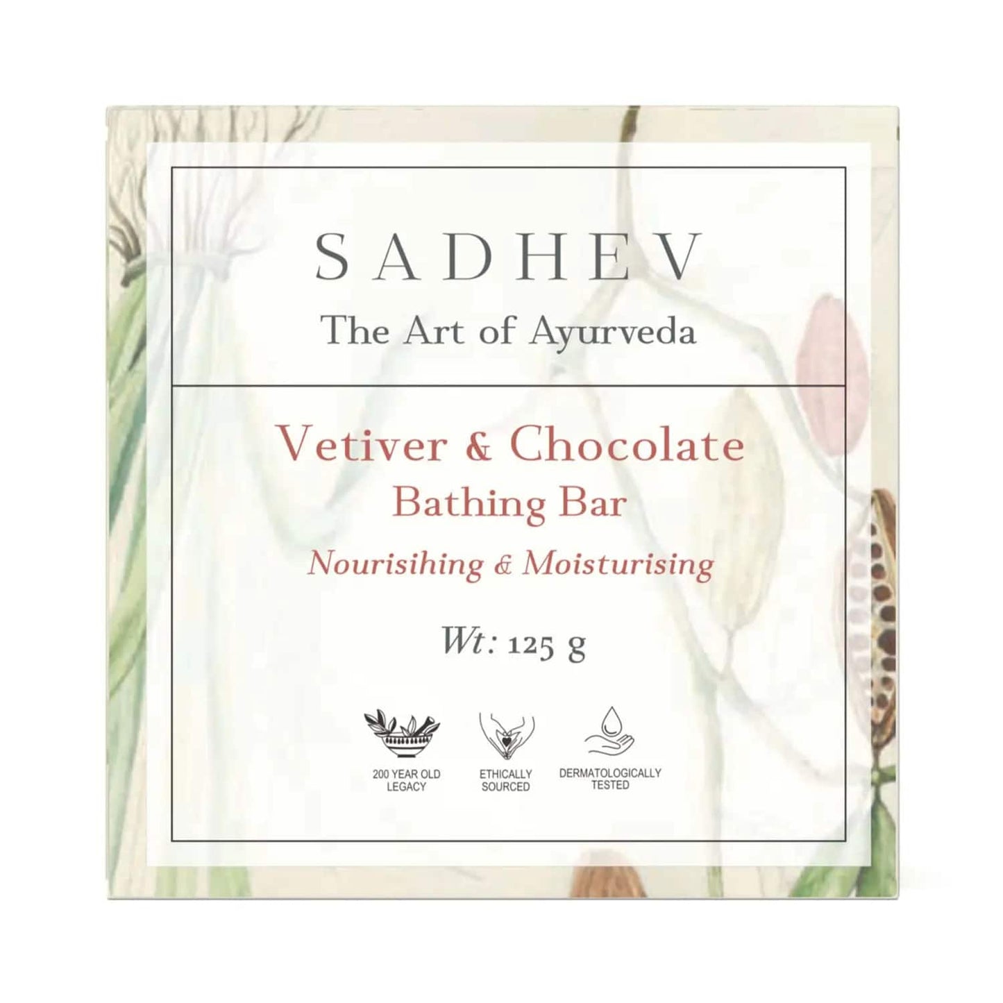 Sadhev Vetiver & Chocolate Nourishing & Moisturising Bathing Bar (125g)