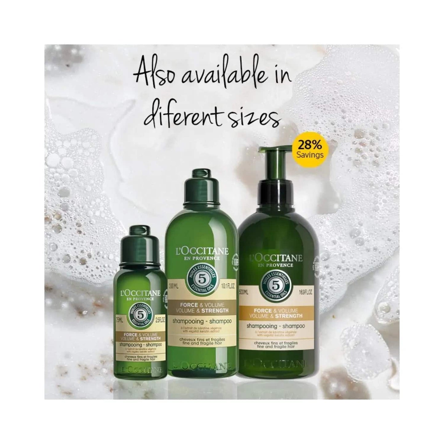 L'occitane Strength & Volume Shampoo - (500ml)