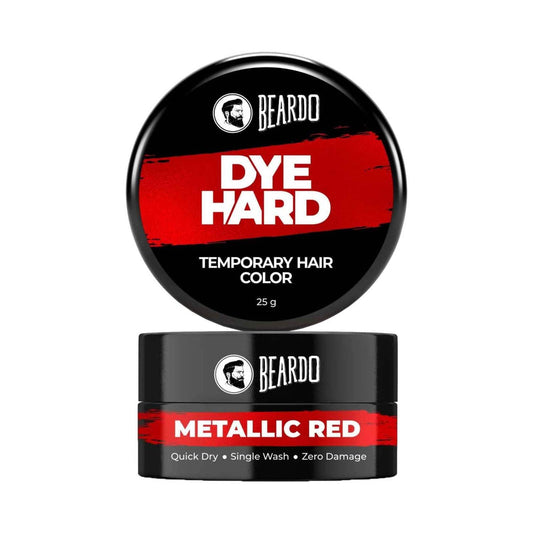 Beardo Dye Hard Temporary Hair Color - Metallic Red (25 g)