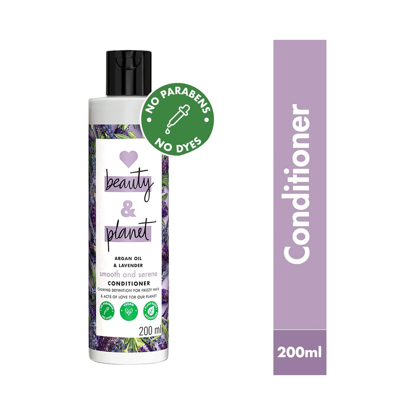 Love Beauty & Planet Argan Oil and Lavender Sulphate Free Conditioner for Dry & Frizzy hair (200 ml)