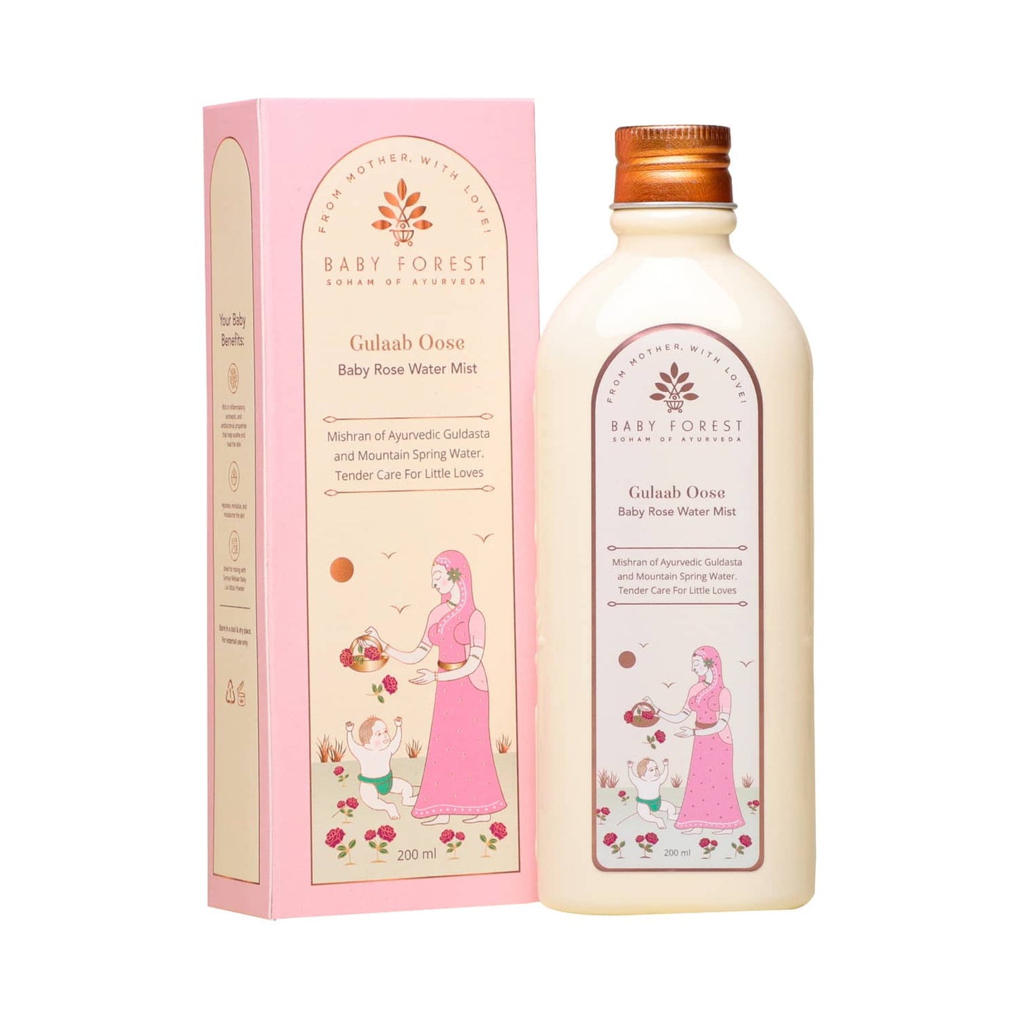 Baby Forest Gulaab Oose - Baby Rose Water Mist (200 ml)