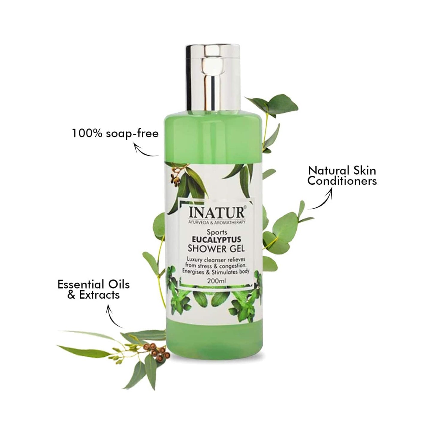 Inatur Sports Eucalyptus Shower Gel (200ml)